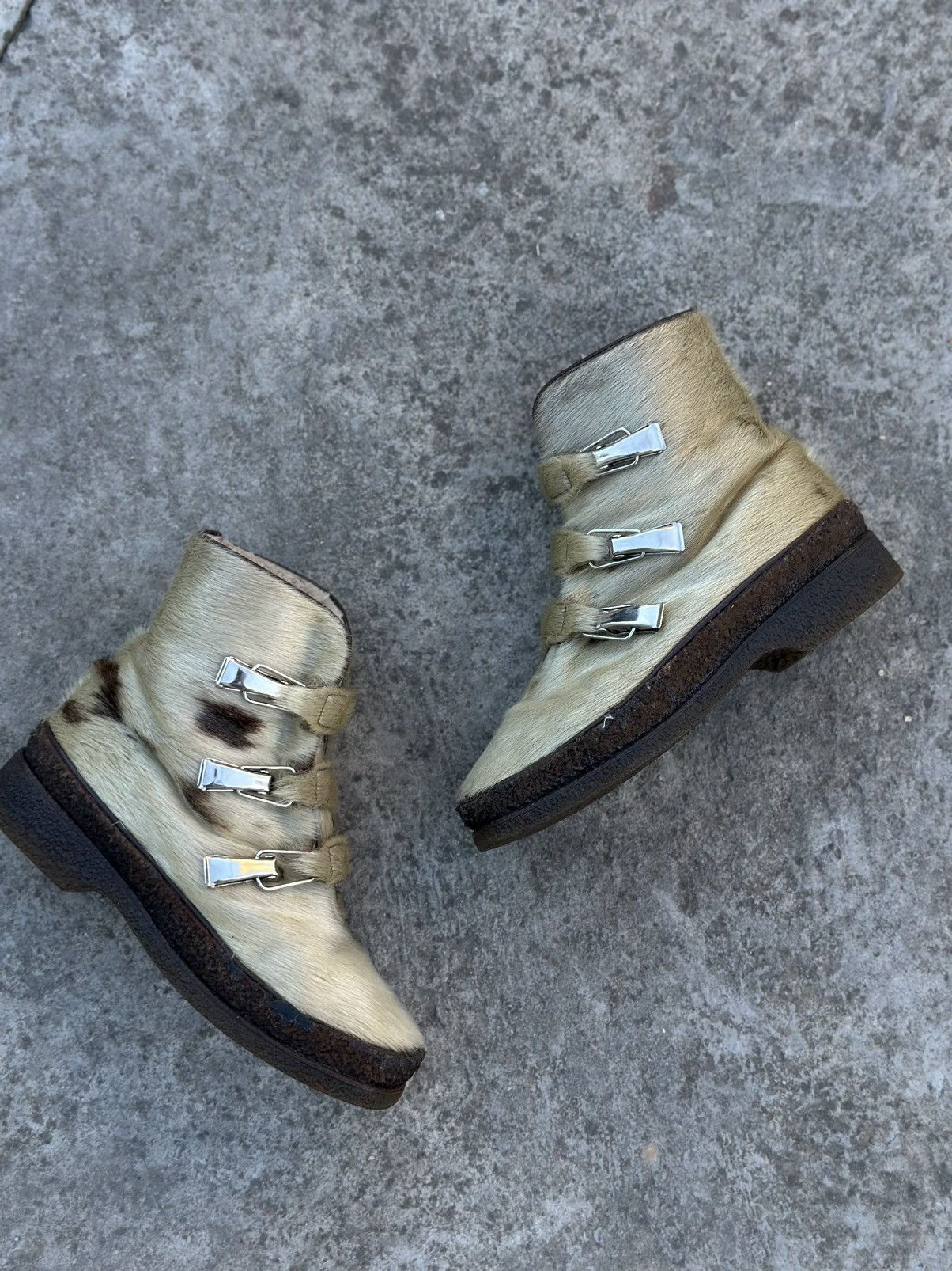 Japanese Brand Vintage Unyts Boots With Fur Custom Hand Made Size US 7 / IT 37 - 2 Thumbnail