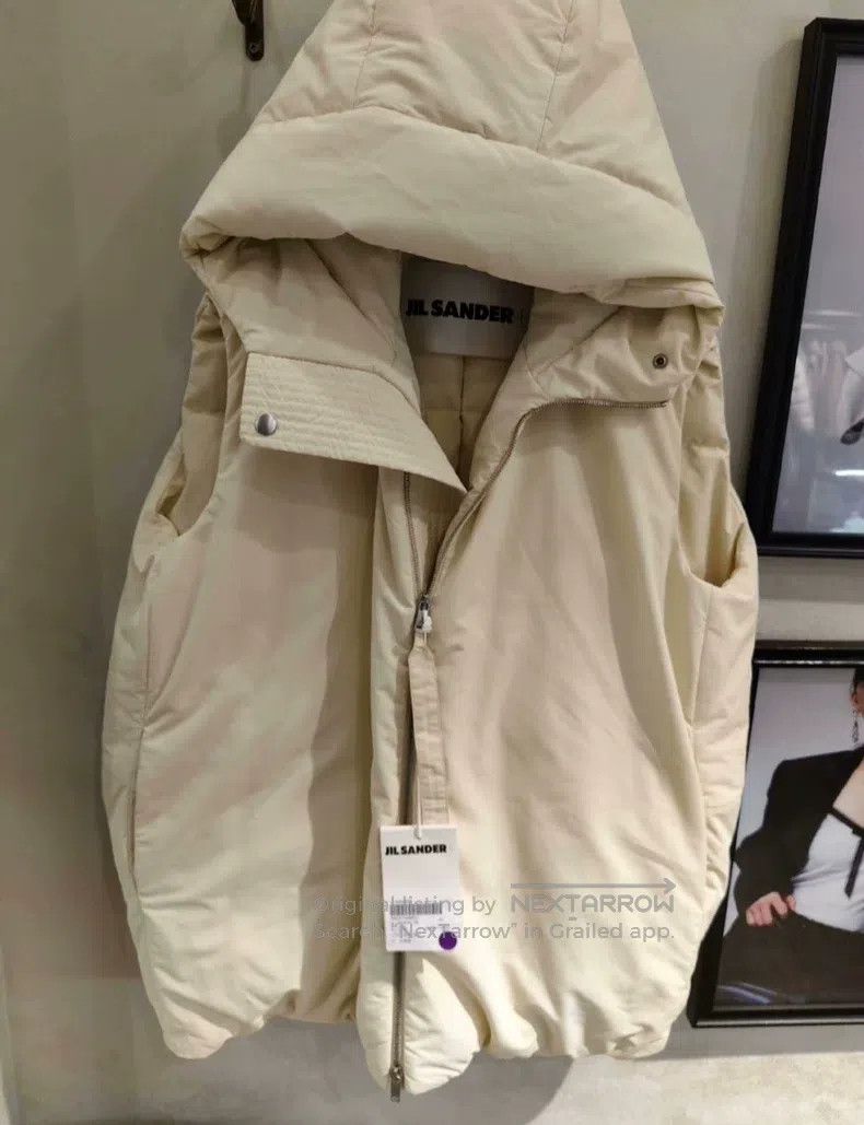 Jil Sander Jil Sander size 32 Ivory Hooded Down Vest Size S / US 4 / IT 40 - 2 Thumbnail