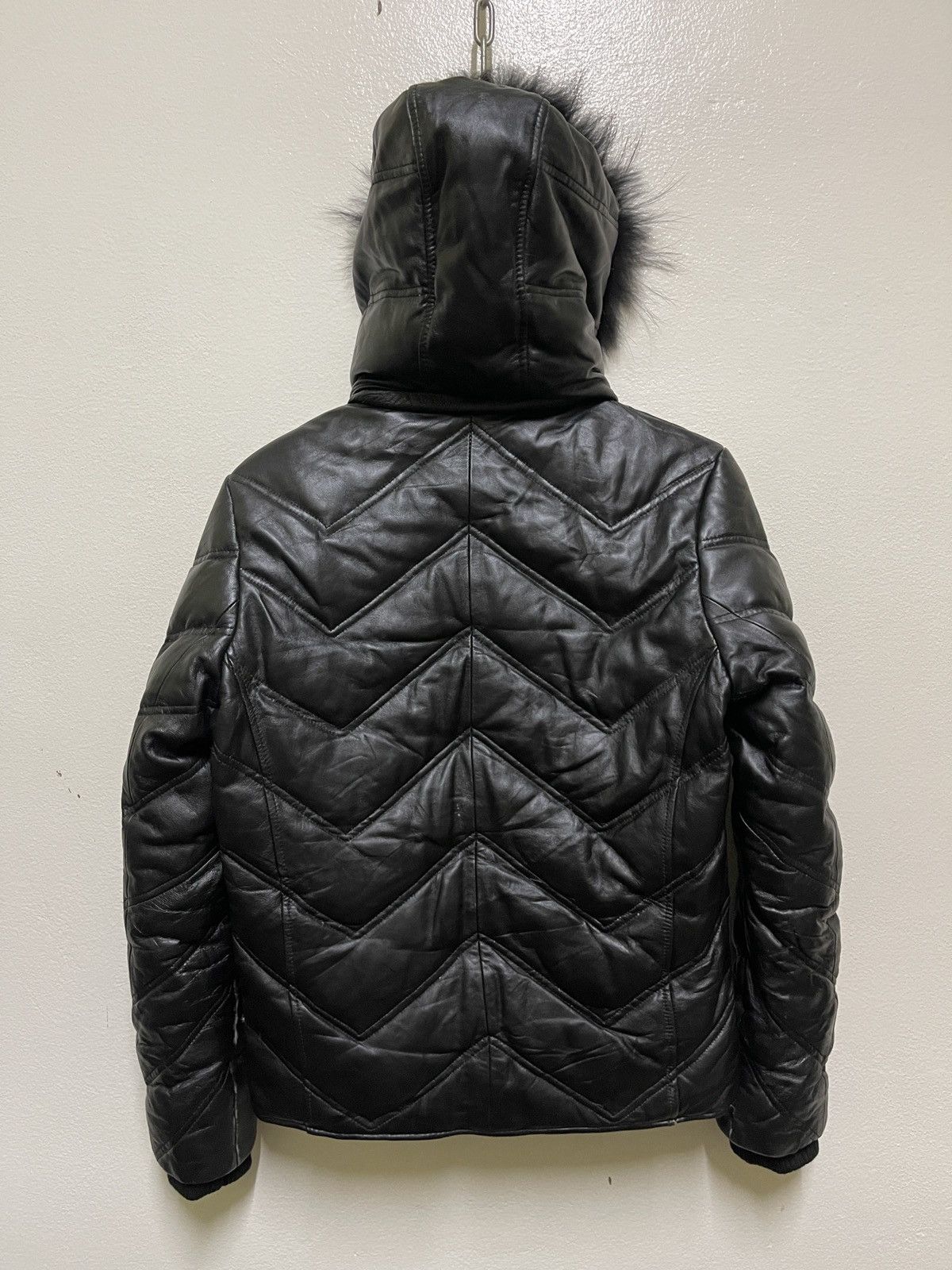 JACKROSE Jackrose Puffer Leather Jacket Attach Fur Hoodie Size US L / EU 52-54 / 3 - 9 Thumbnail