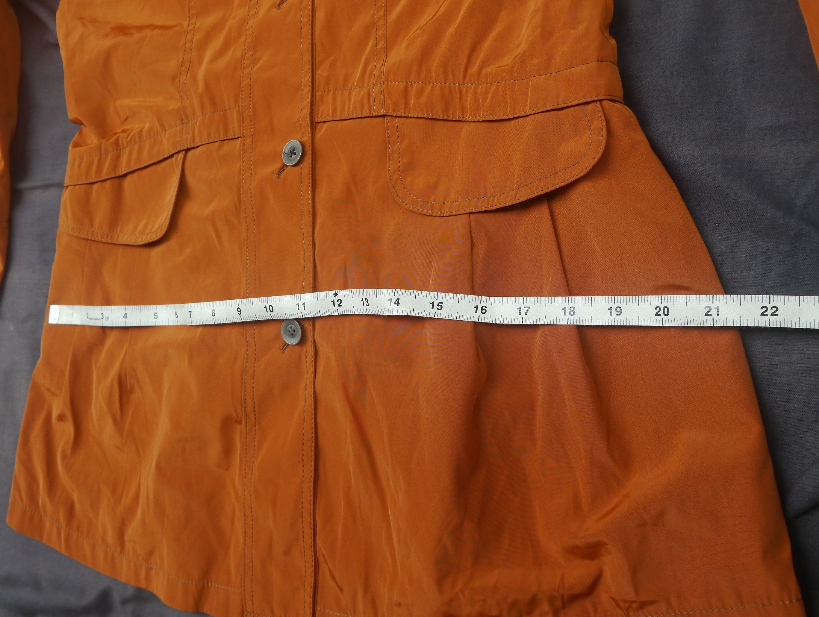 Kansai Yamamoto (J824) Kansai Bis Collection Orange Polyester Coat Sz 9 Size S / US 4 / IT 40 - 17 Thumbnail