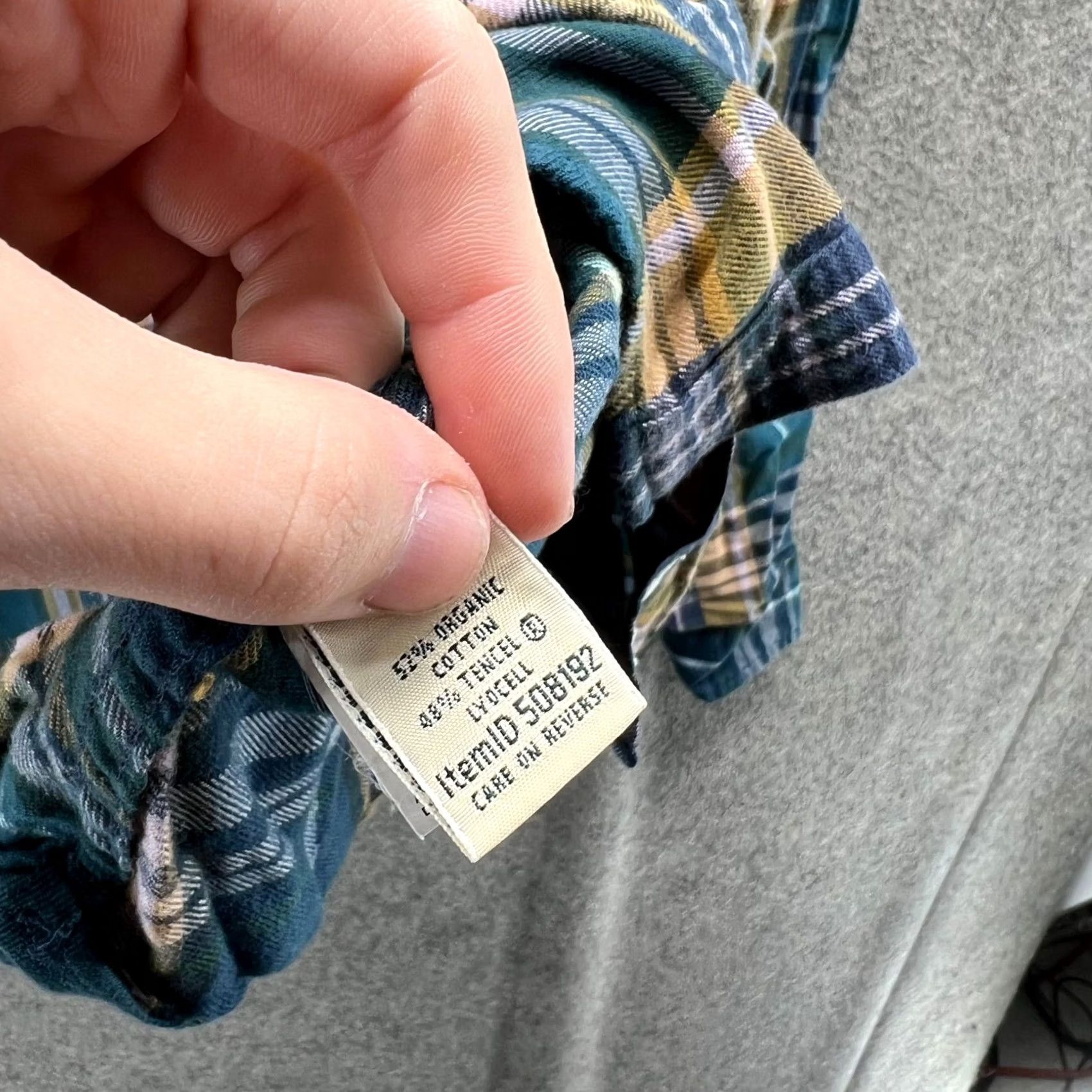 Vintage LL Bean Womens Plus Shirt Plaid Blue Yellow Button-Up - Size 1X - Vintage Size XL / US 12-14 / IT 48-50 - 3 Thumbnail