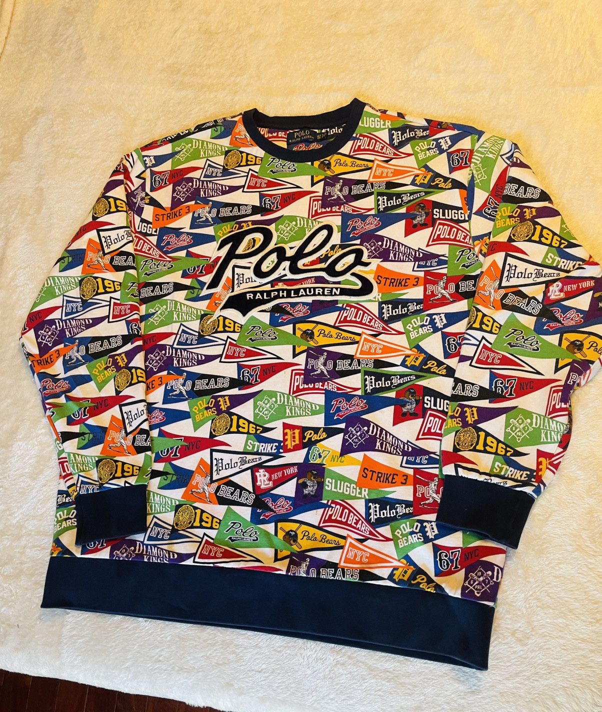 Polo Ralph Lauren Ralph Lauren All Over Flag Sweater Size US XL / EU 56 / 4 - 1 Thumbnail