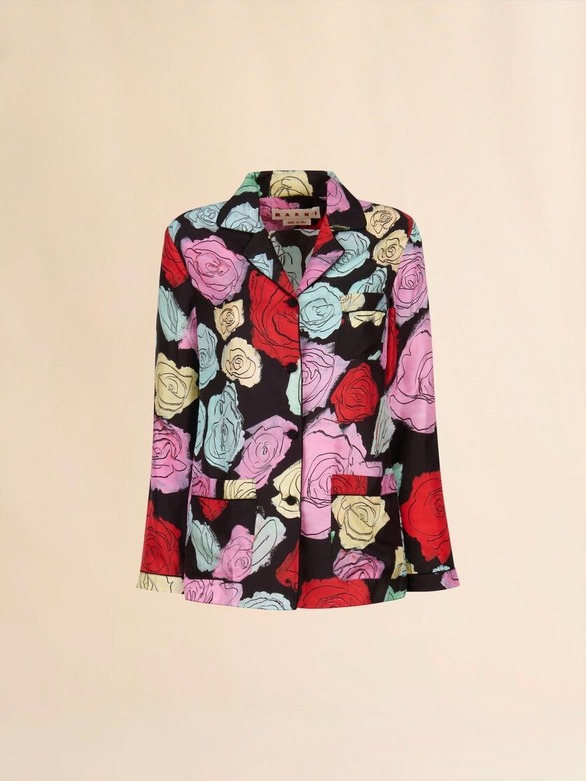 Marni o1w1db10426 Silk Pyjama Shirt With Orion Print in Multicolor Size XL / US 12-14 / IT 48-50 - 1 Thumbnail