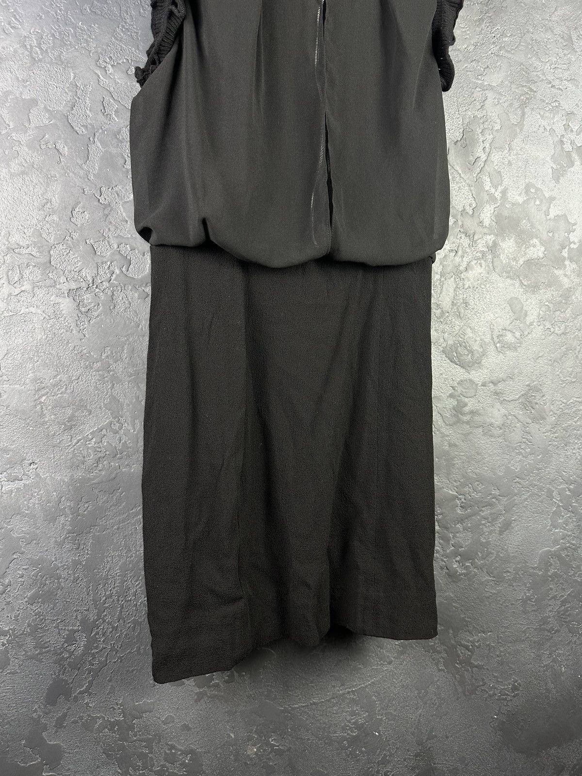 Sandro SANDRO Viscose Crepe Exposed Zipper Flutter Sleeve Dress Size S / US 4 / IT 40 - 4 Thumbnail