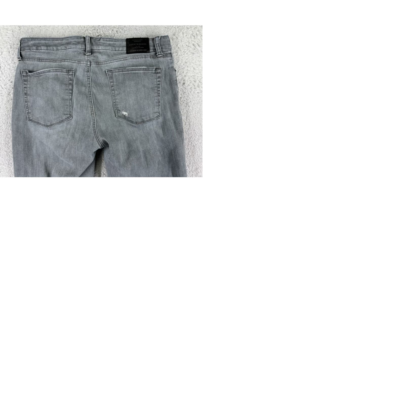 Lucky Brand Lucky Brand Jeans - Womens 12 Gray Denim 5-Pocket Regular Capri Distressed Mid Rise Size 34" / US 12 / IT 48 - 10 Thumbnail