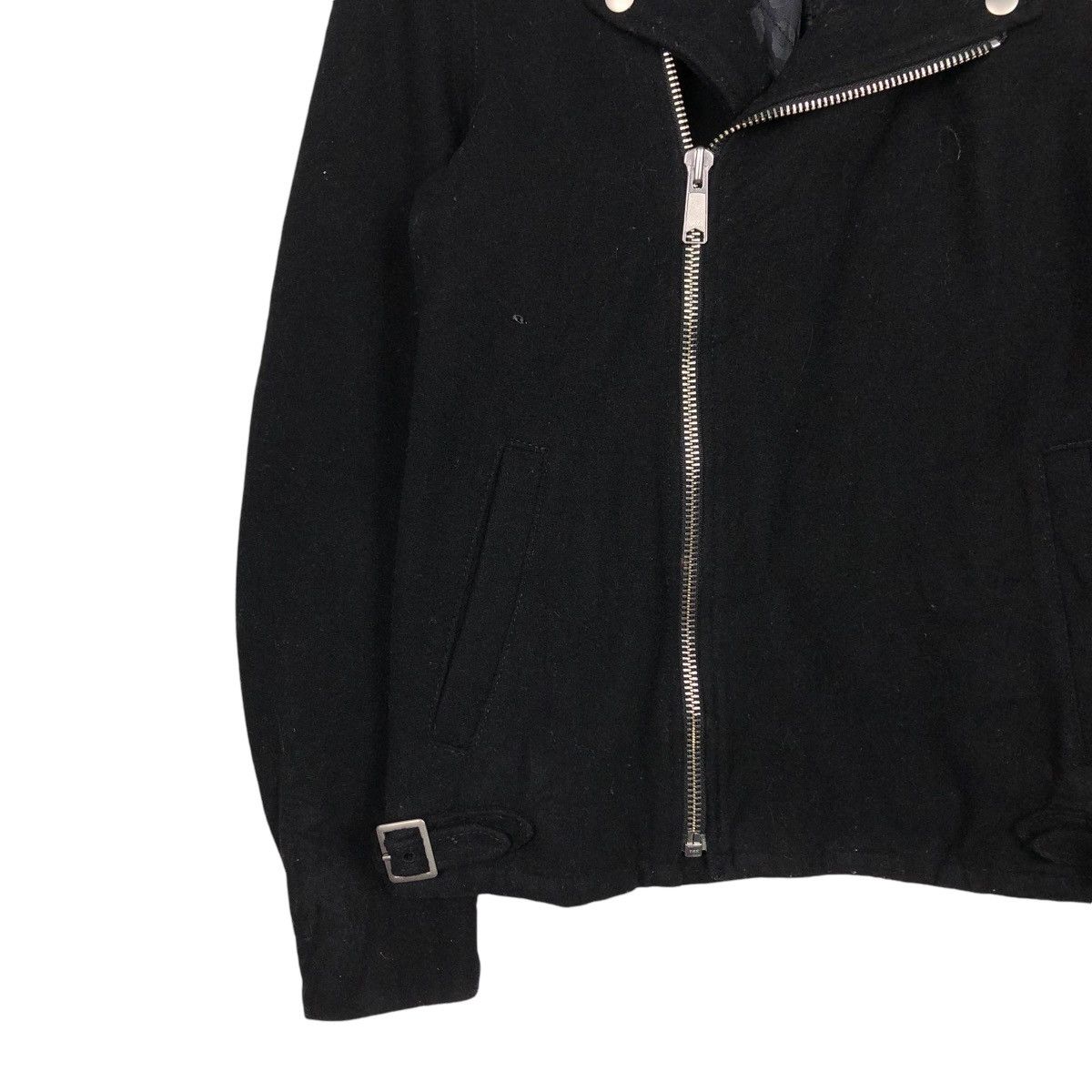 Hysteric Glamour 🔥VINTAGE WOOL CROPPED BIKER JACKET RAGEBLUE DOUBLE COLLAR Size US M / EU 48-50 / 2 - 6 Thumbnail