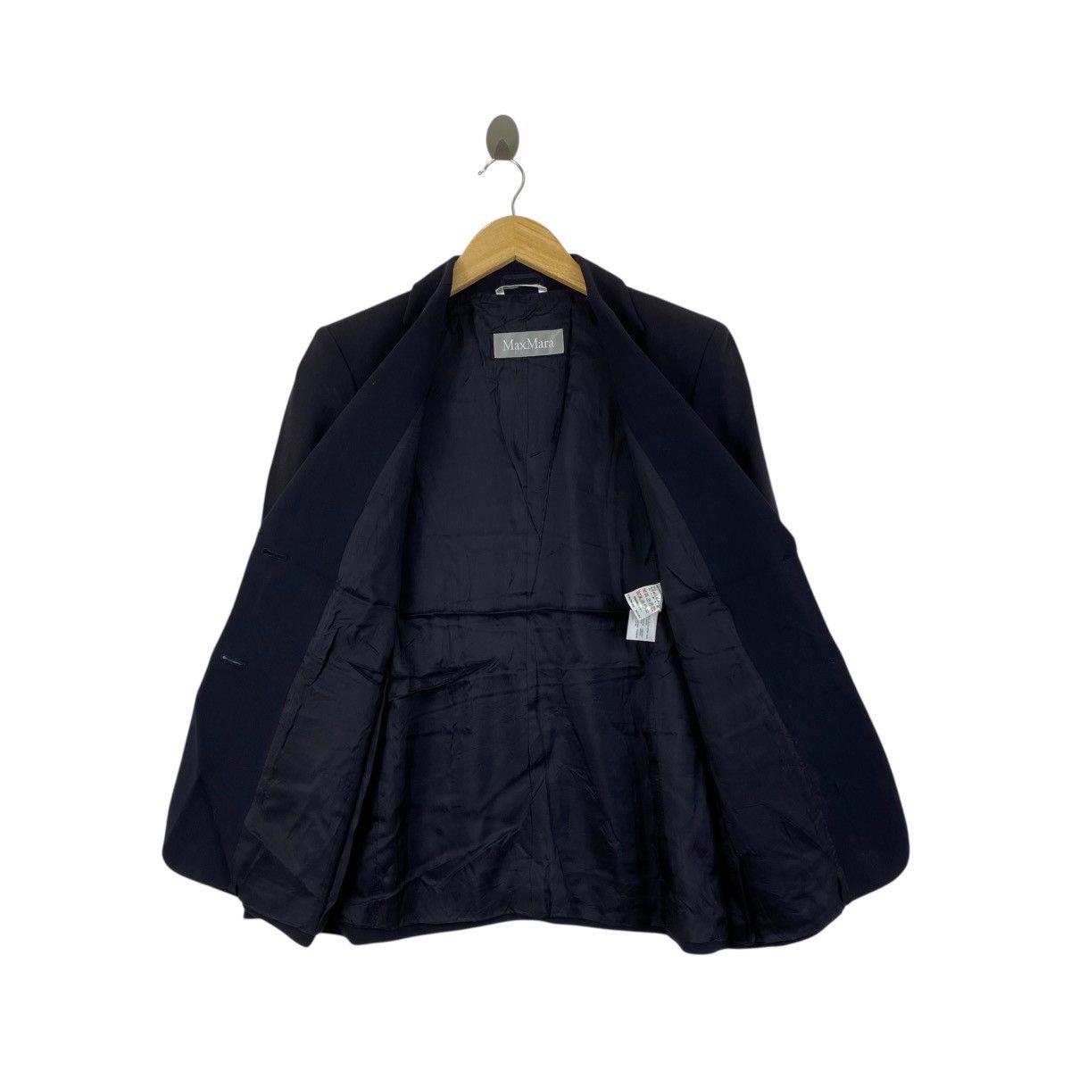 Vintage MAX MARA Italy Designer Black Blazer Coat Size S / US 4 / IT 40 - 3 Thumbnail