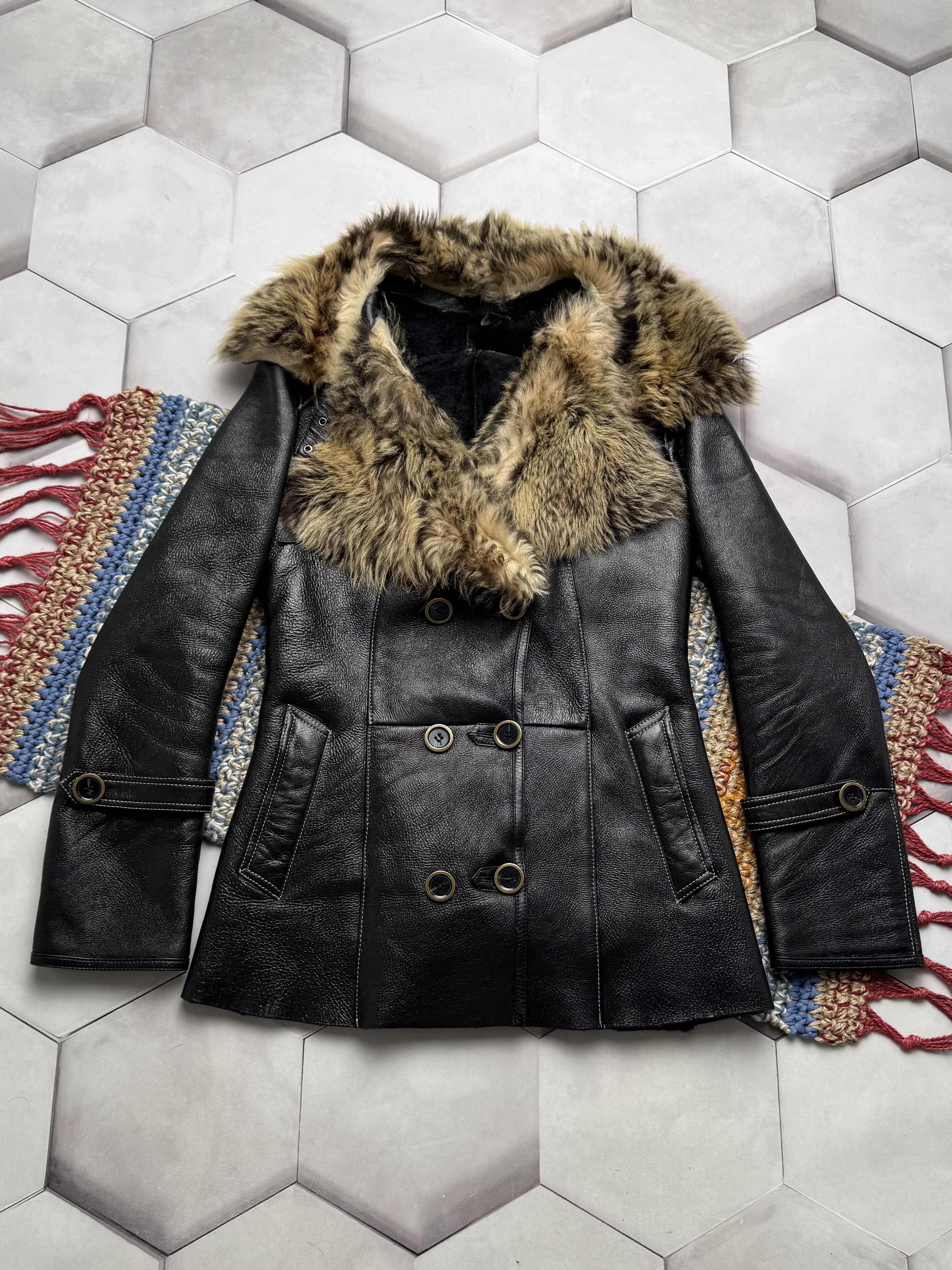 Japanese Brand Vintage Real Sheepskin Coat(E4) Size XS / US 0-2 / IT 36-38 - 1 Thumbnail