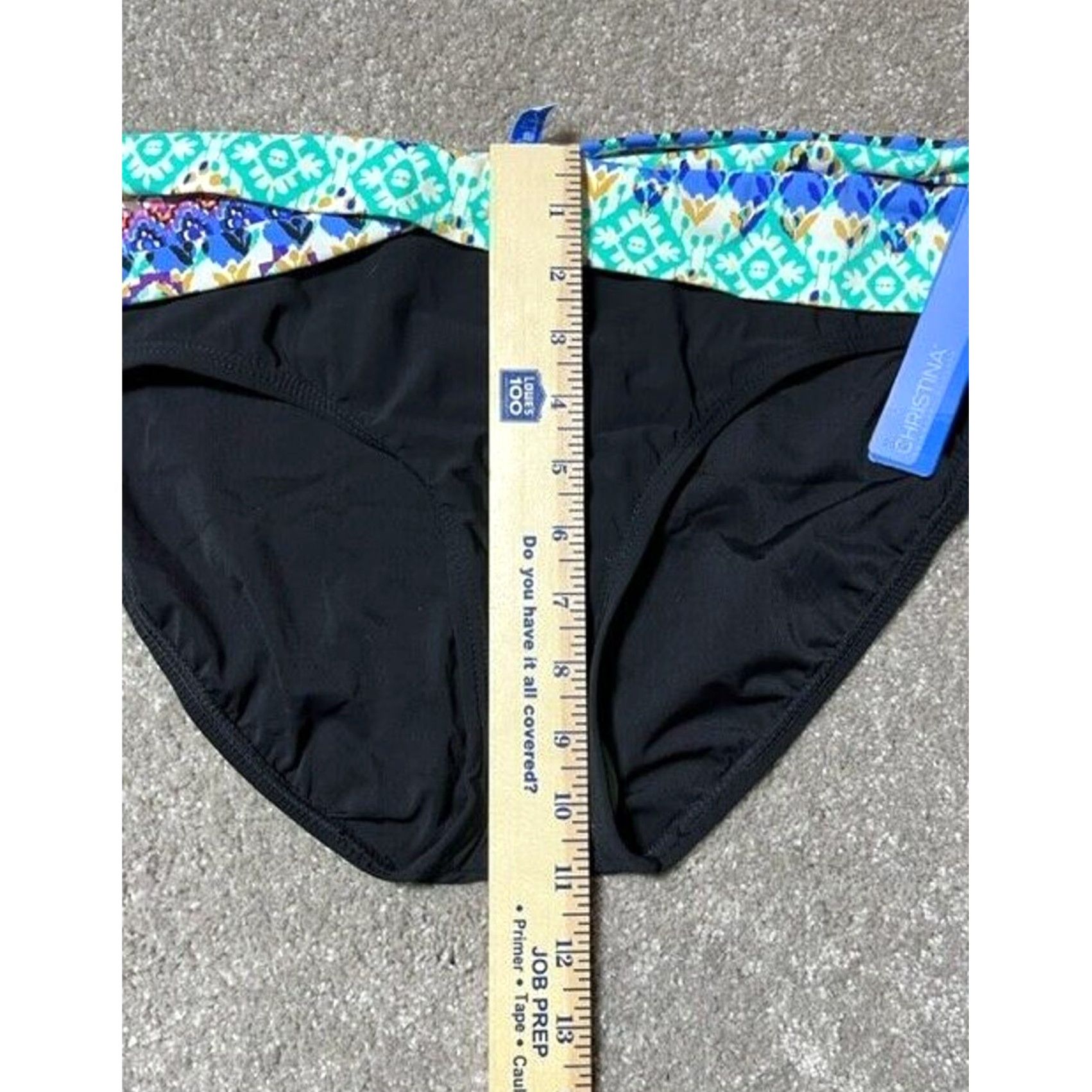 Vintage **Black Aztec Foldover Bikini Swim Bottom Retro 70s** User: Black Aztec Foldover Bikini Swim Bottom Retro 70s Size 38" / US 16 / IT 52 - 4 Thumbnail