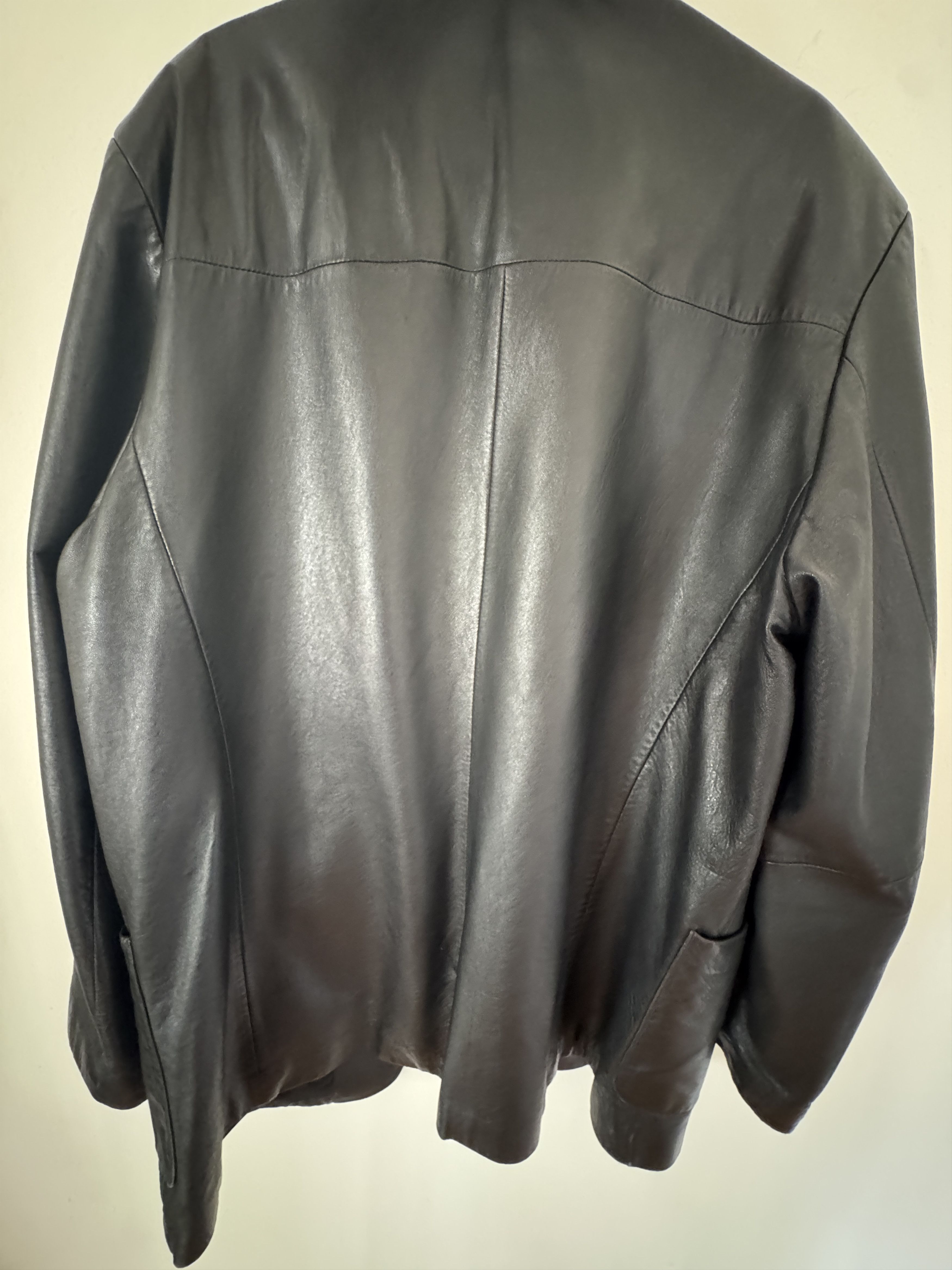 Kenneth Cole Tailored Genuine Leather Blazer w/pockets Size US L / EU 52-54 / 3 - 7 Thumbnail