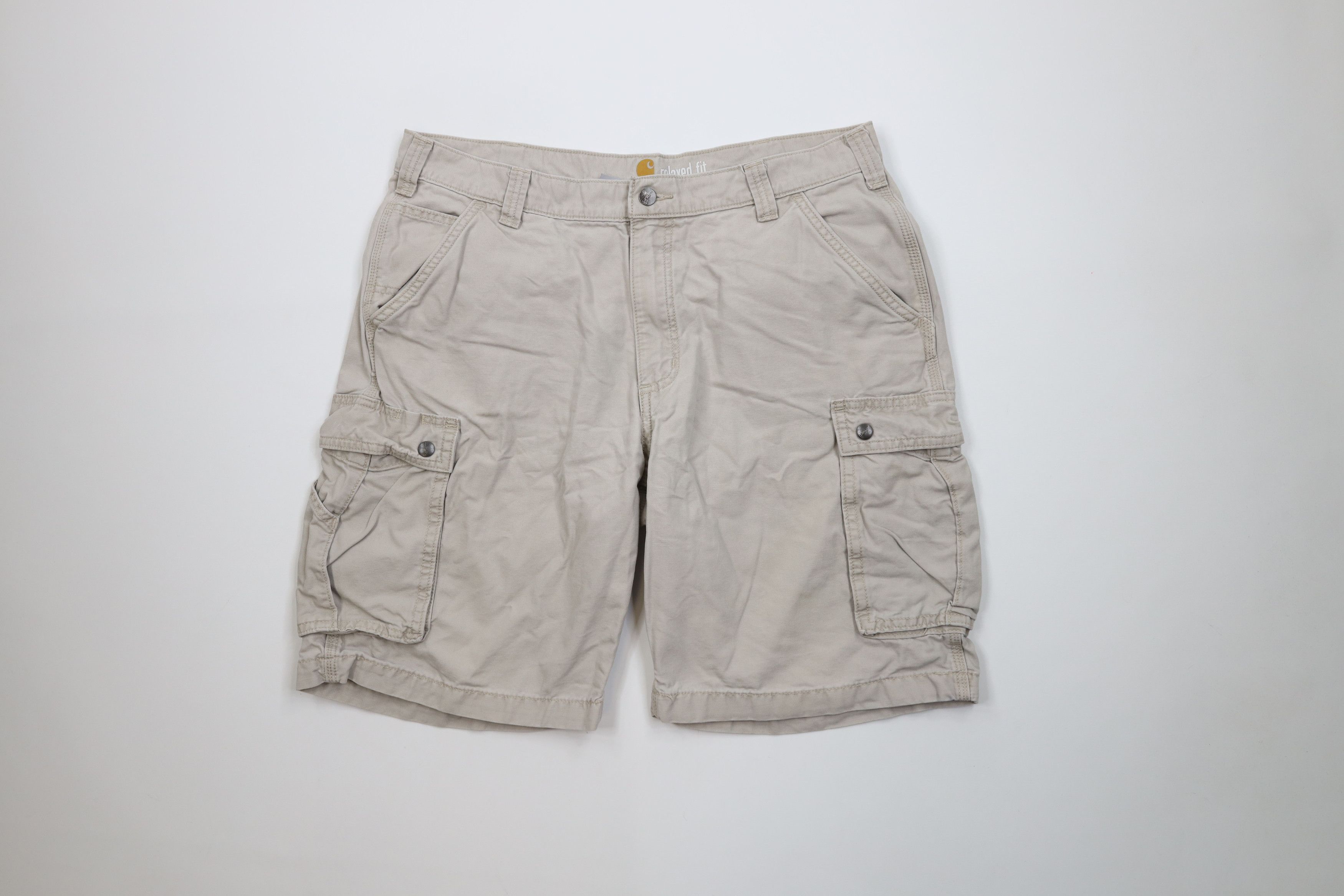 Carhartt Vintage Y2K Carhartt Relaxed Fit Cargo Shorts Beige Cotton Size US 38 / EU 54 - 1 Thumbnail