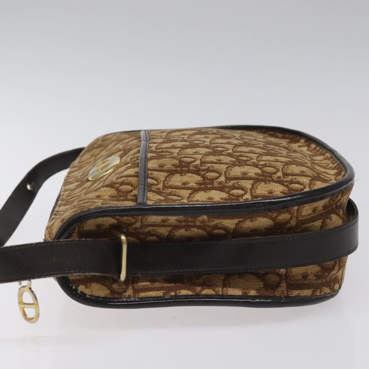 Dior DIOR Trotter Canvas Shoulder Bag Brown Gold Size ONE SIZE - 4 Thumbnail