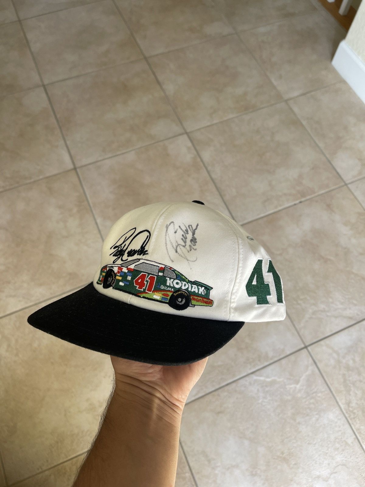NASCAR Ricky Craven SIGNED #41 Kodiak Nascar Hat NWT VTG 90s USA Size ONE SIZE - 1 Thumbnail
