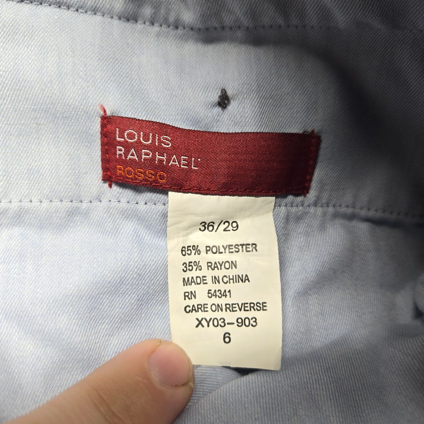 Vintage Louis Raphael Dress Pants Gray Flat Front 36 x 29 Adult Men's Regular Rayon Casual Business Size US 36 / EU 52 - 3 Thumbnail