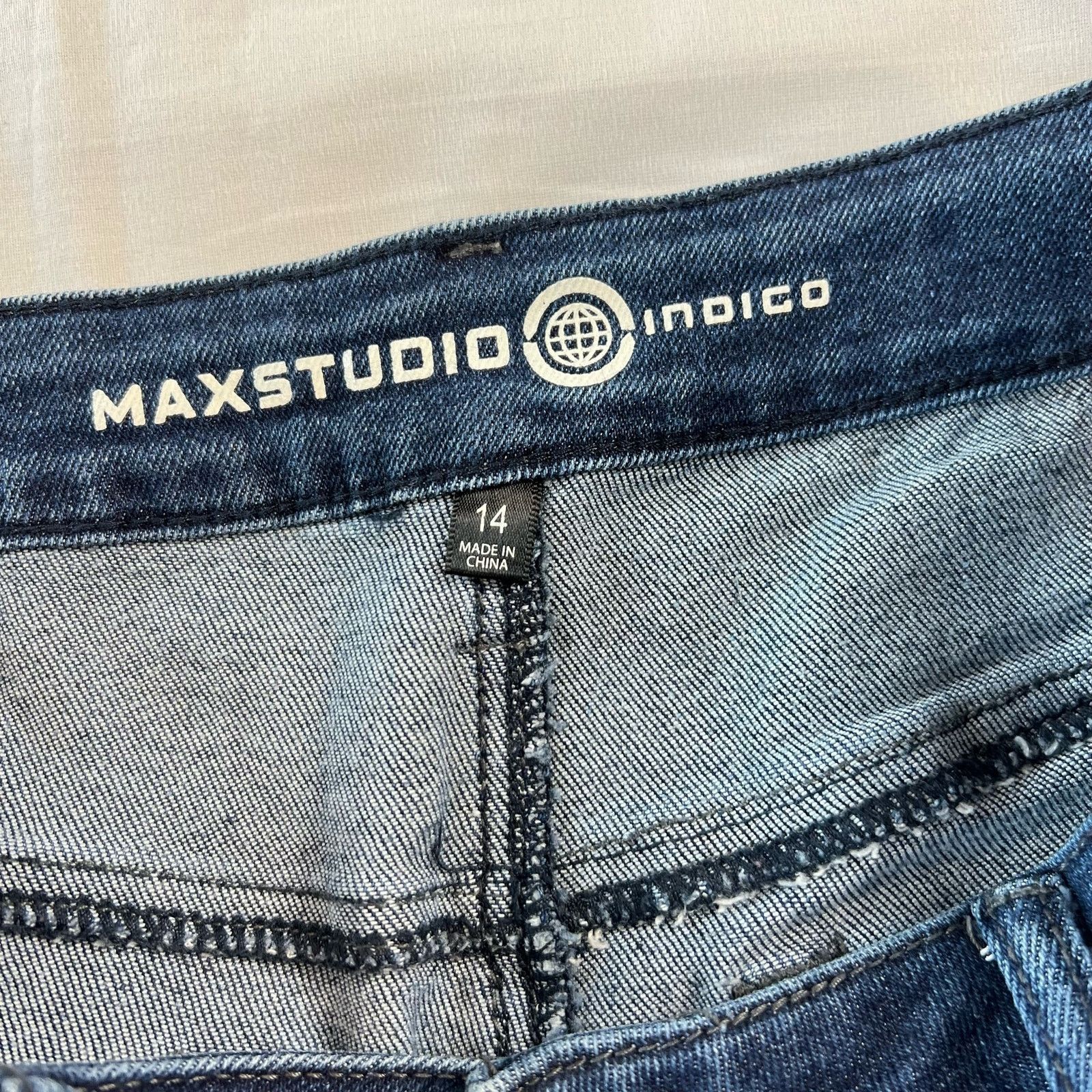 Other Max Studio High Rise Skinny Jeans Size 14 Indigo Stretch Size 36" / US 14 / IT 50 - 6 Thumbnail