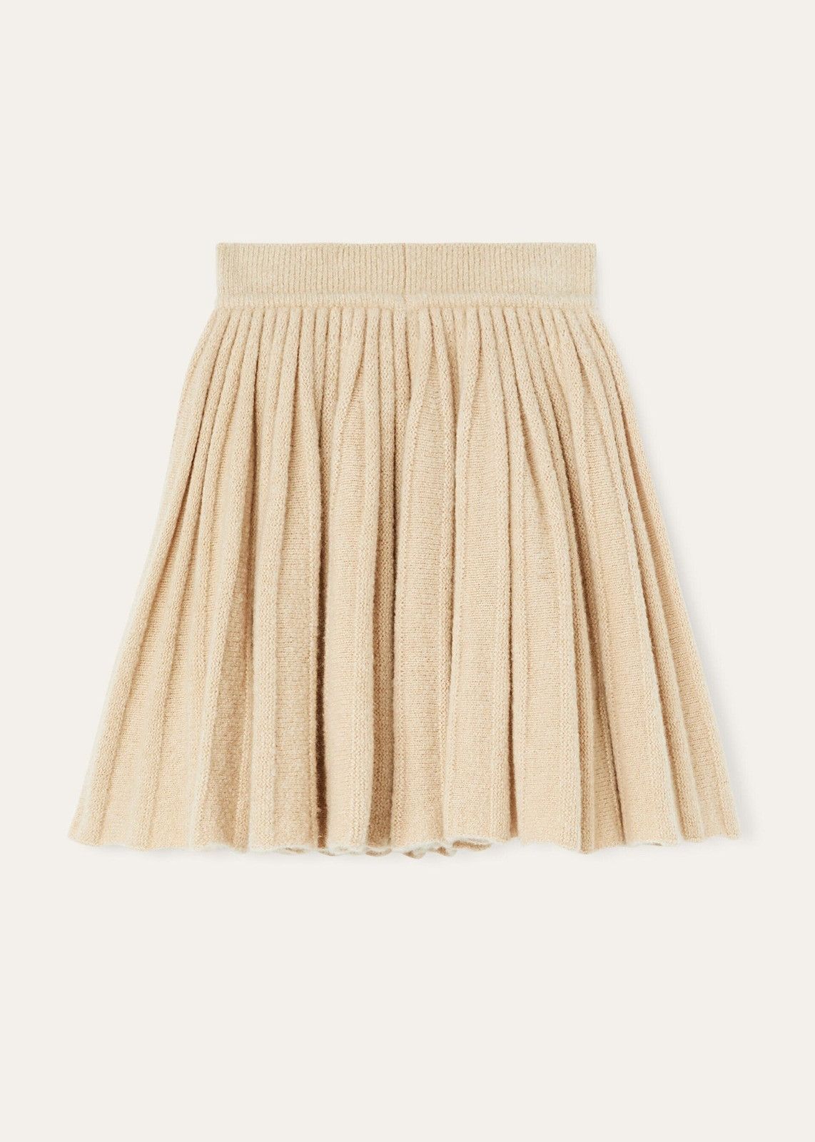 Loro Piana o1srvl11e1125 FAO4504 Cocooning Silky Bouclé Skirt in Beige Size 25" / US 0 / IT 36 - 1 Thumbnail