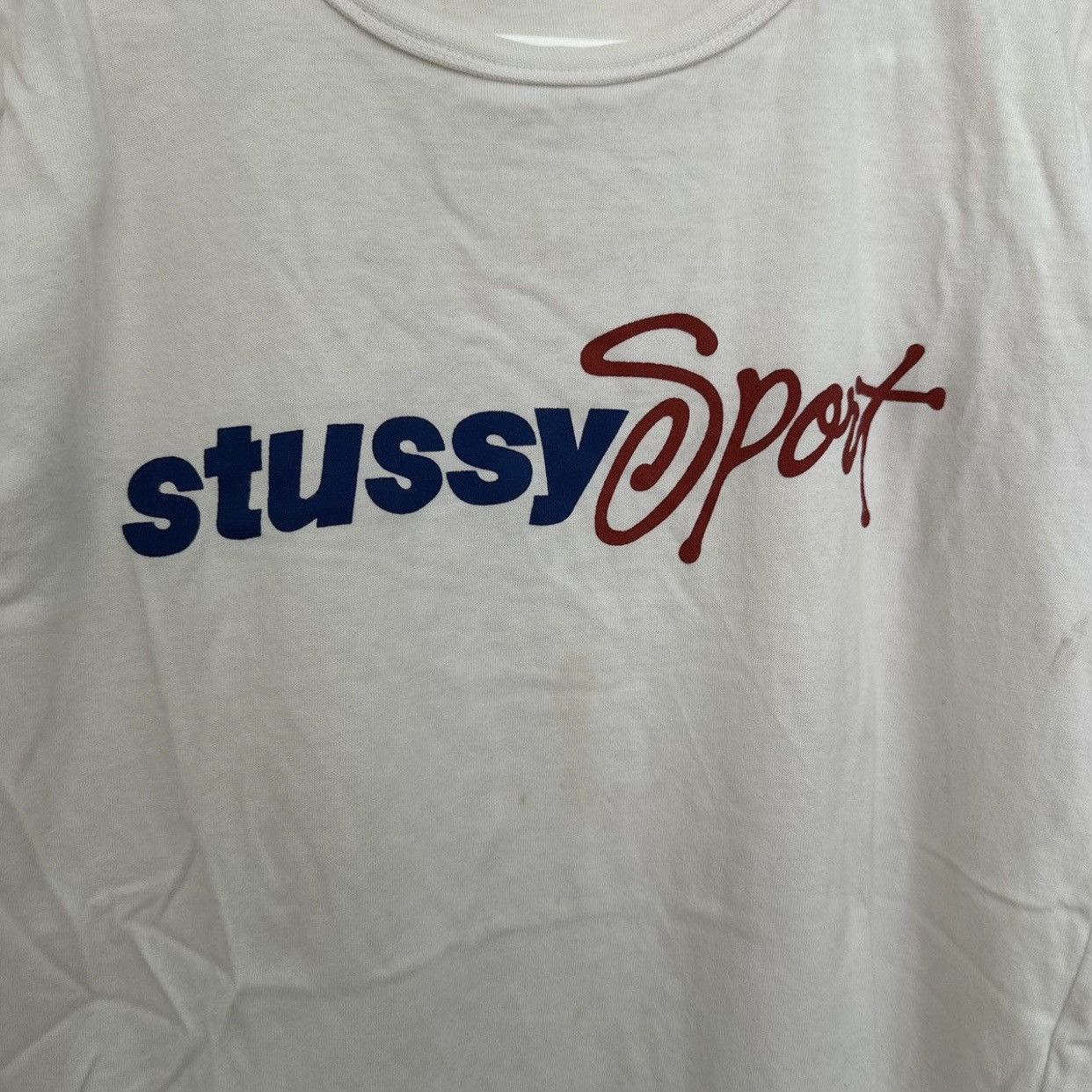 Stussy Rare Vintage Stussy Sport Script Logo Tee - White Size M / US 6-8 / IT 42-44 - 5 Thumbnail