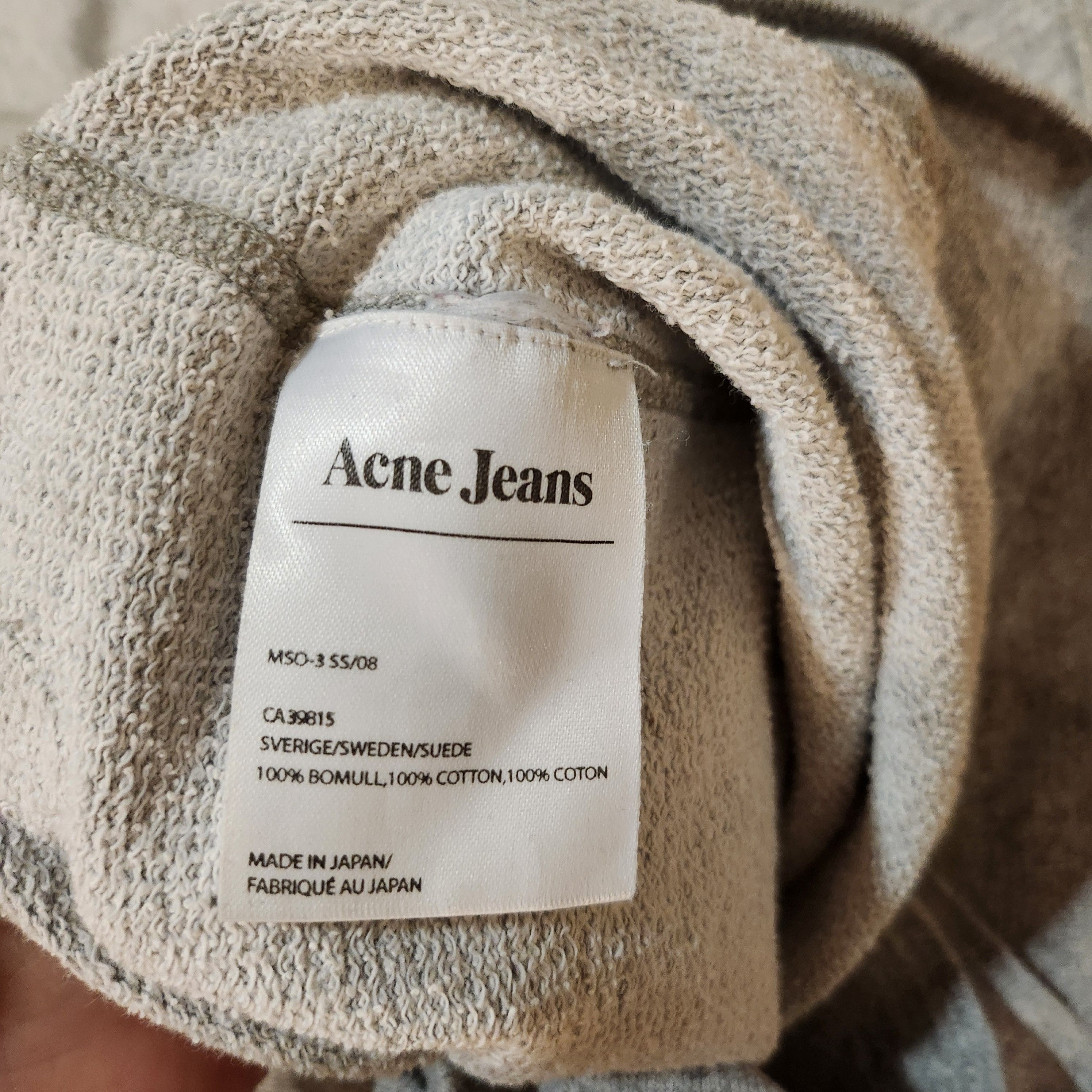 Acne Studios Archive Acne Jeans Japan SS/08 MSO-3 Grey Melange Sweatshirt Size US M / EU 48-50 / 2 - 5 Thumbnail