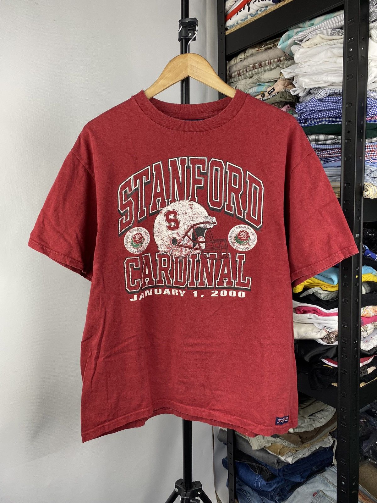 Jansport × Vintage 90s🔥Jansport Stanford Cardinal 2000 Usa Made Tee red Size US L / EU 52-54 / 3 - 1 Thumbnail