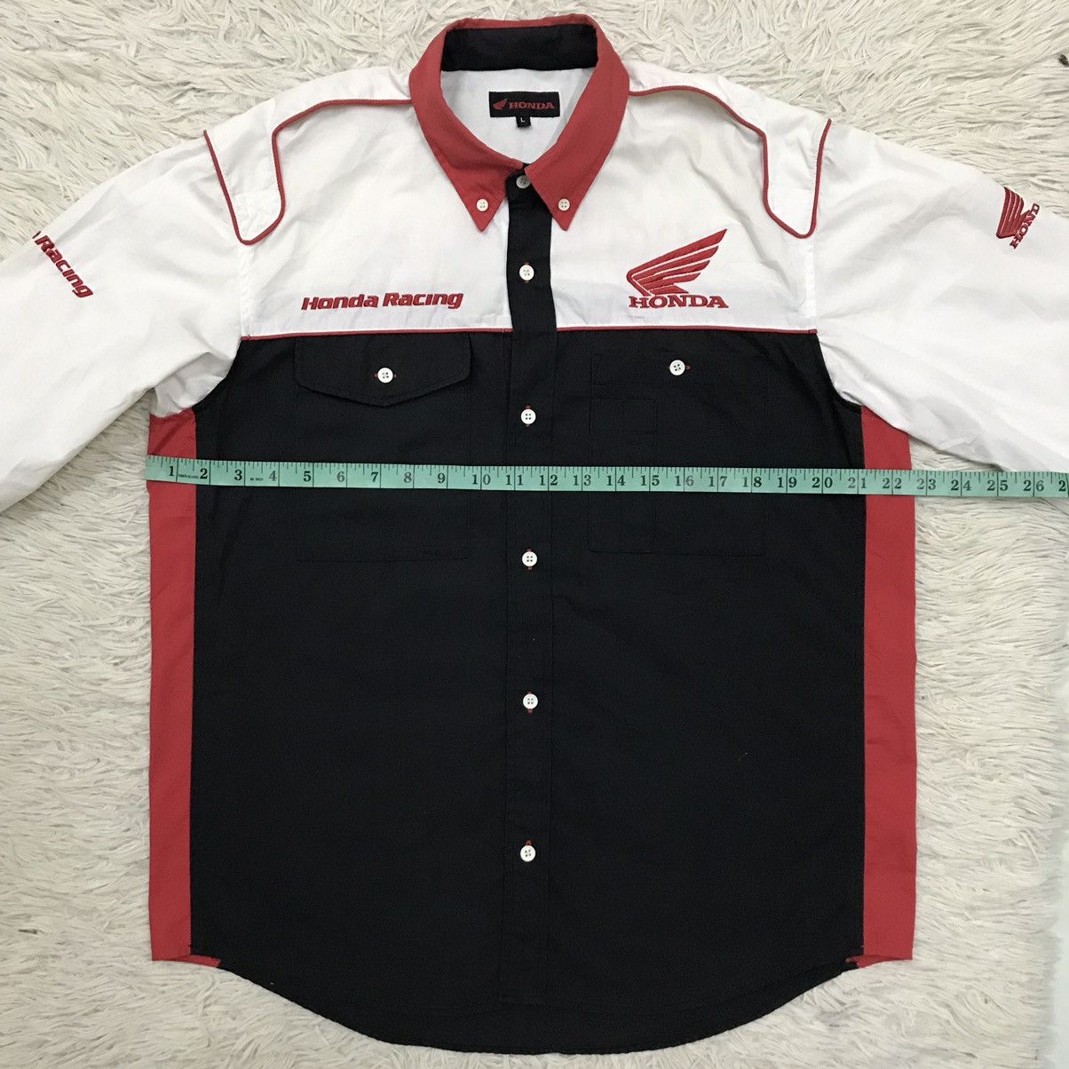 Honda VINTAGE HONDA RACING MOTORSPORT BUTTON UP SHIRT Size US L / EU 52-54 / 3 - 13 Thumbnail