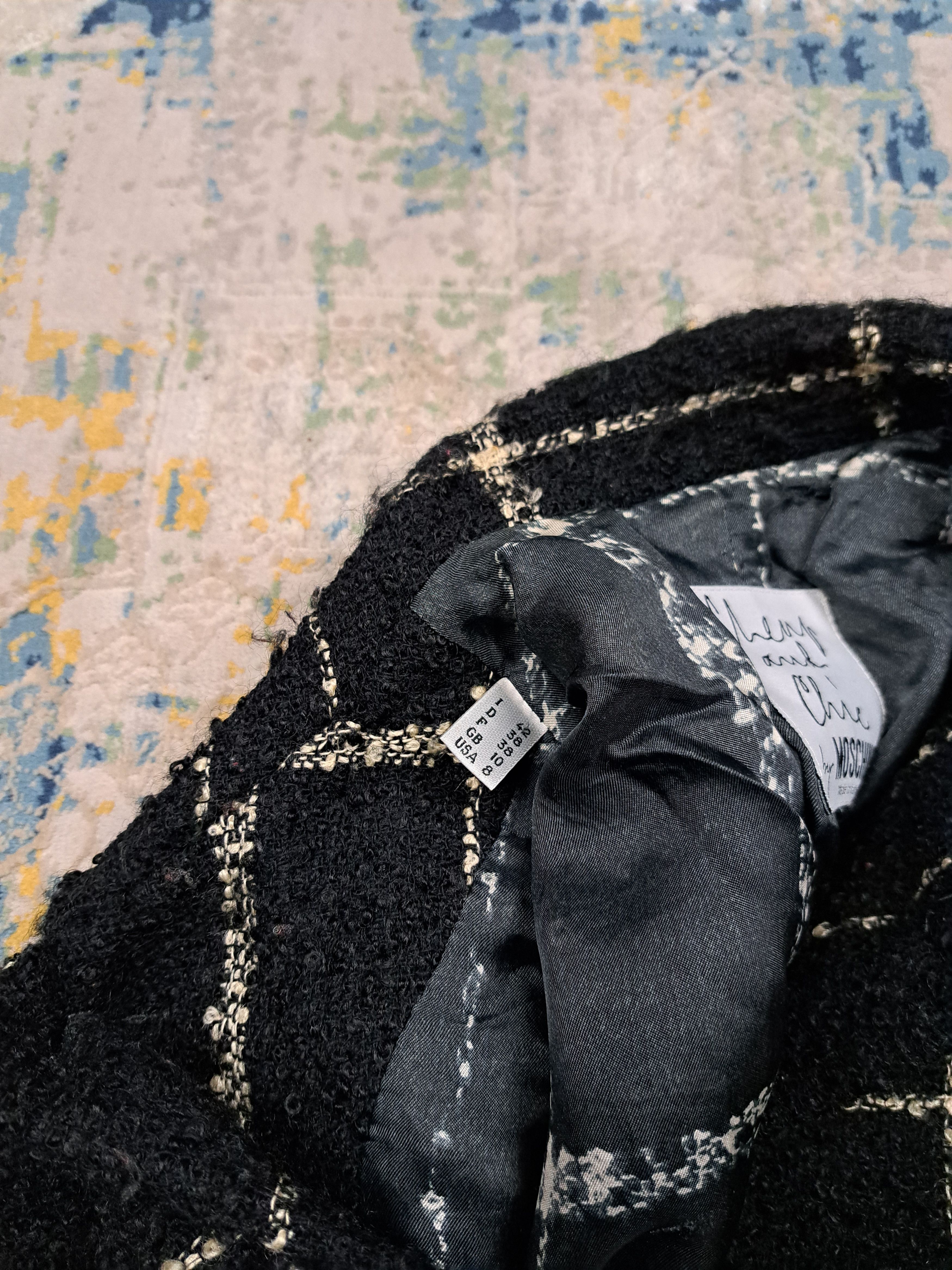Moschino Moschino Archive Mohair Checked Coat Avant Garde Luxury Size M / US 6-8 / IT 42-44 - 6 Thumbnail