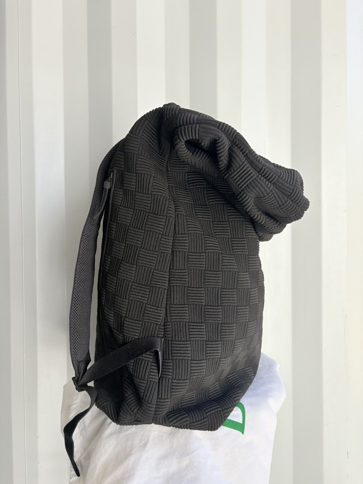 Bottega Veneta HUGE XXL Foldover Intreciatto Knit Backpack Size ONE SIZE - 4 Thumbnail