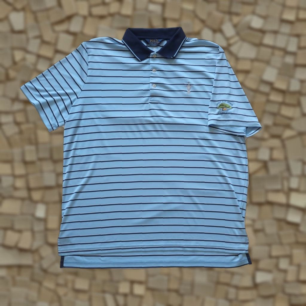 Ralph Lauren RALPH LAUREN POLO GOLF US OPEN TORREY PINES 121st STRIPE T SHIRT VTG Y2K XL MEN'S POLO SHIRT BLUE STRIPED LOGO Size US XL / EU 56 / 4 - 1 Thumbnail
