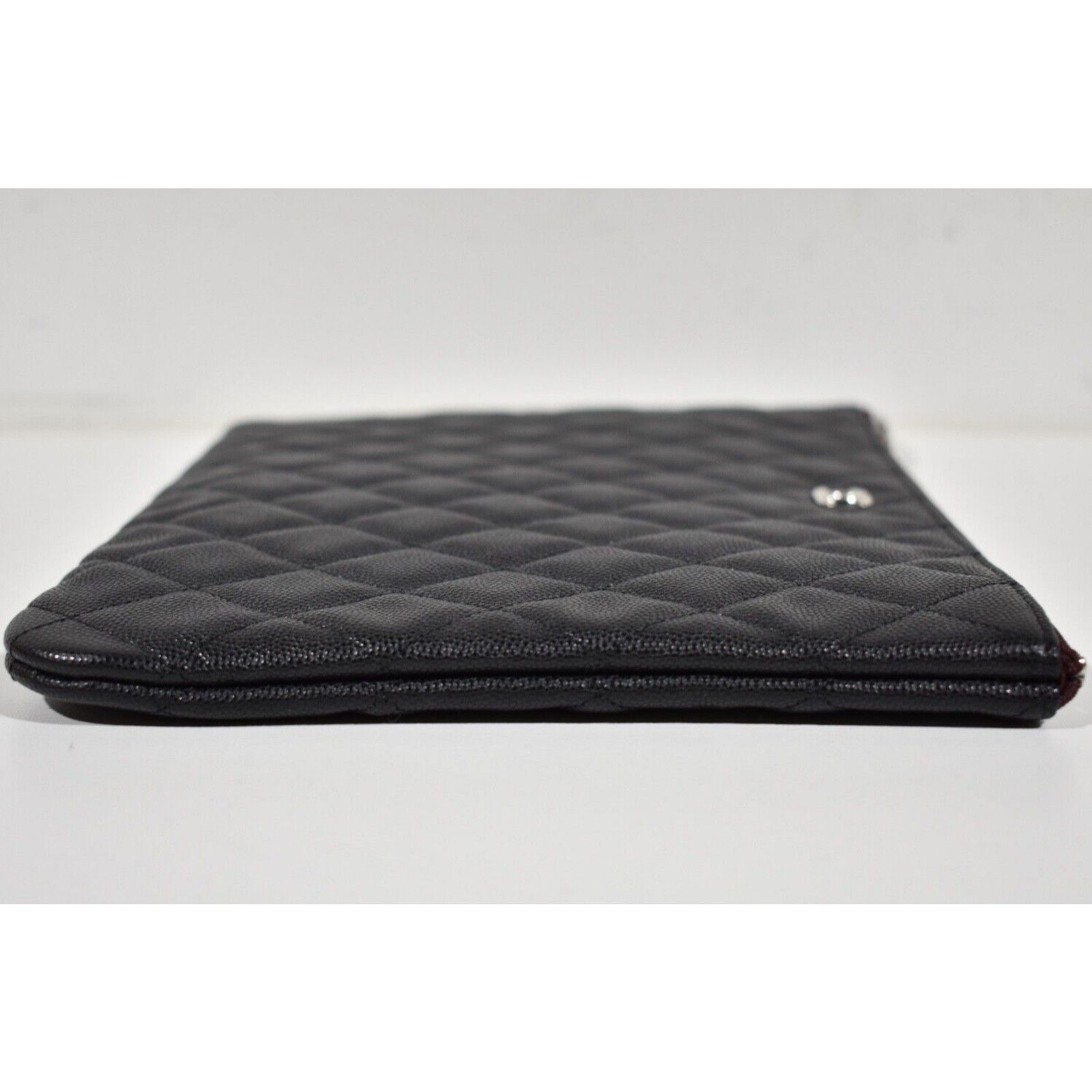 Chanel Classic Quilted CC Zipper Pouch O Case Medium Bag