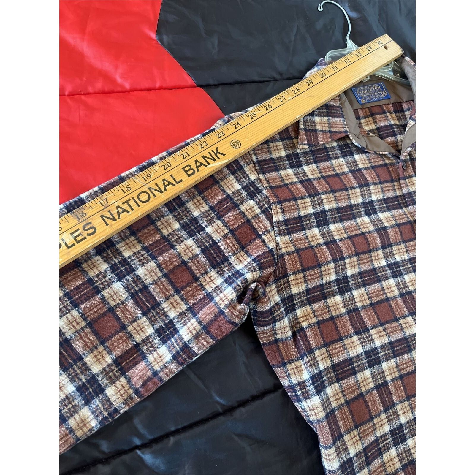 Pendleton Pendleton Mens M Brown Plaid LS Button Up Wool flannel Shirt Size US M / EU 48-50 / 2 - 19 Thumbnail