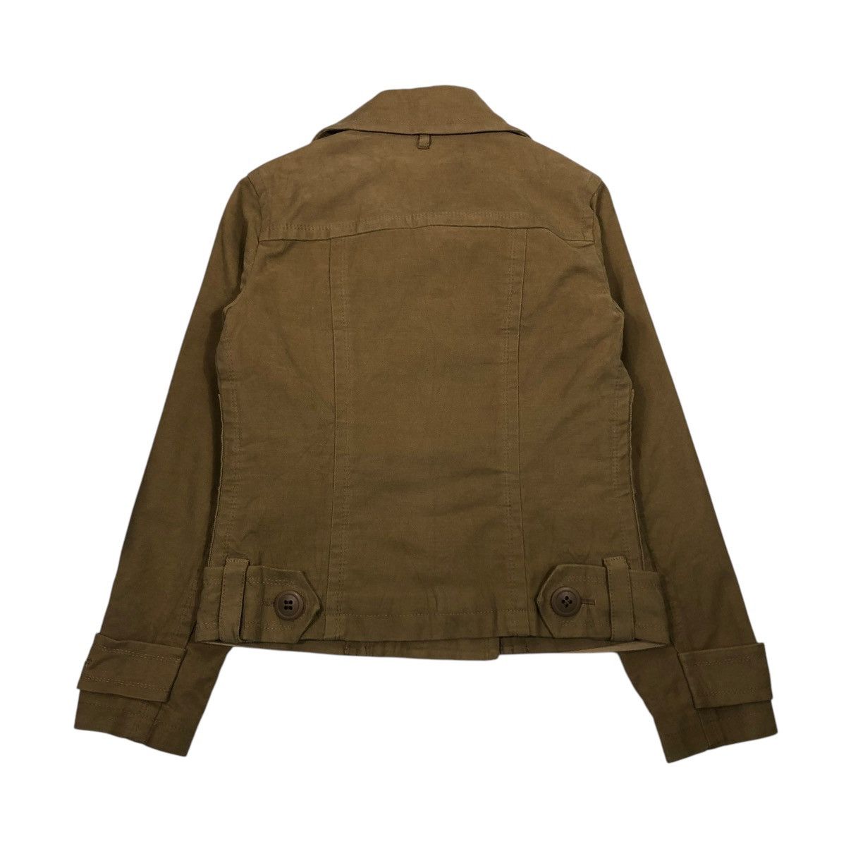 Burberry 🔥RICH BROWN CHORE CROPPED BIKER JACKET BURBERRY LONDON Size XS / US 0-2 / IT 36-38 - 2 Thumbnail