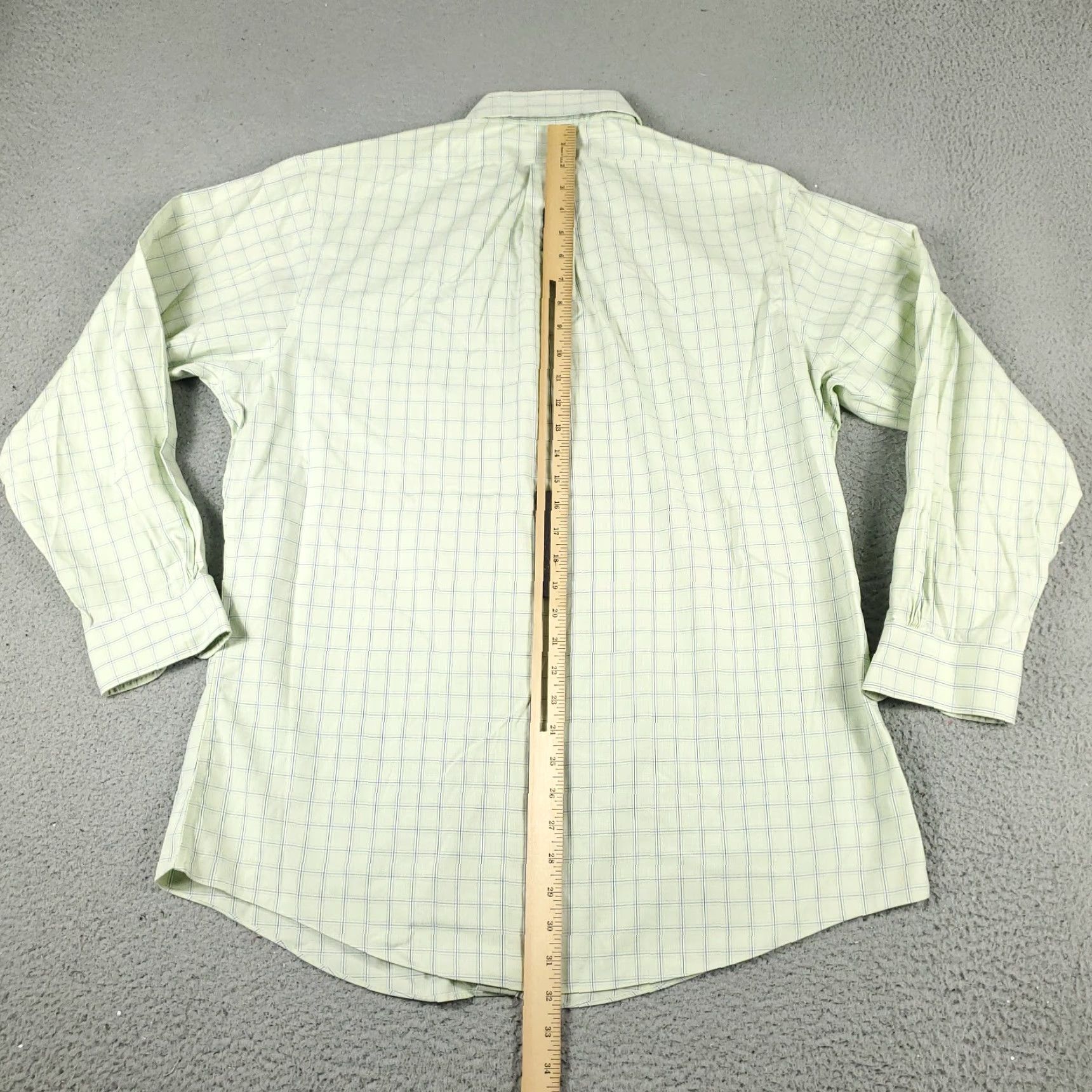 Brooks Brothers Brooks Brothers Dress Shirt Mens 16.5 Green Plaid Long Sleeve Button Down Regular Fit Size 42R - 4 Thumbnail