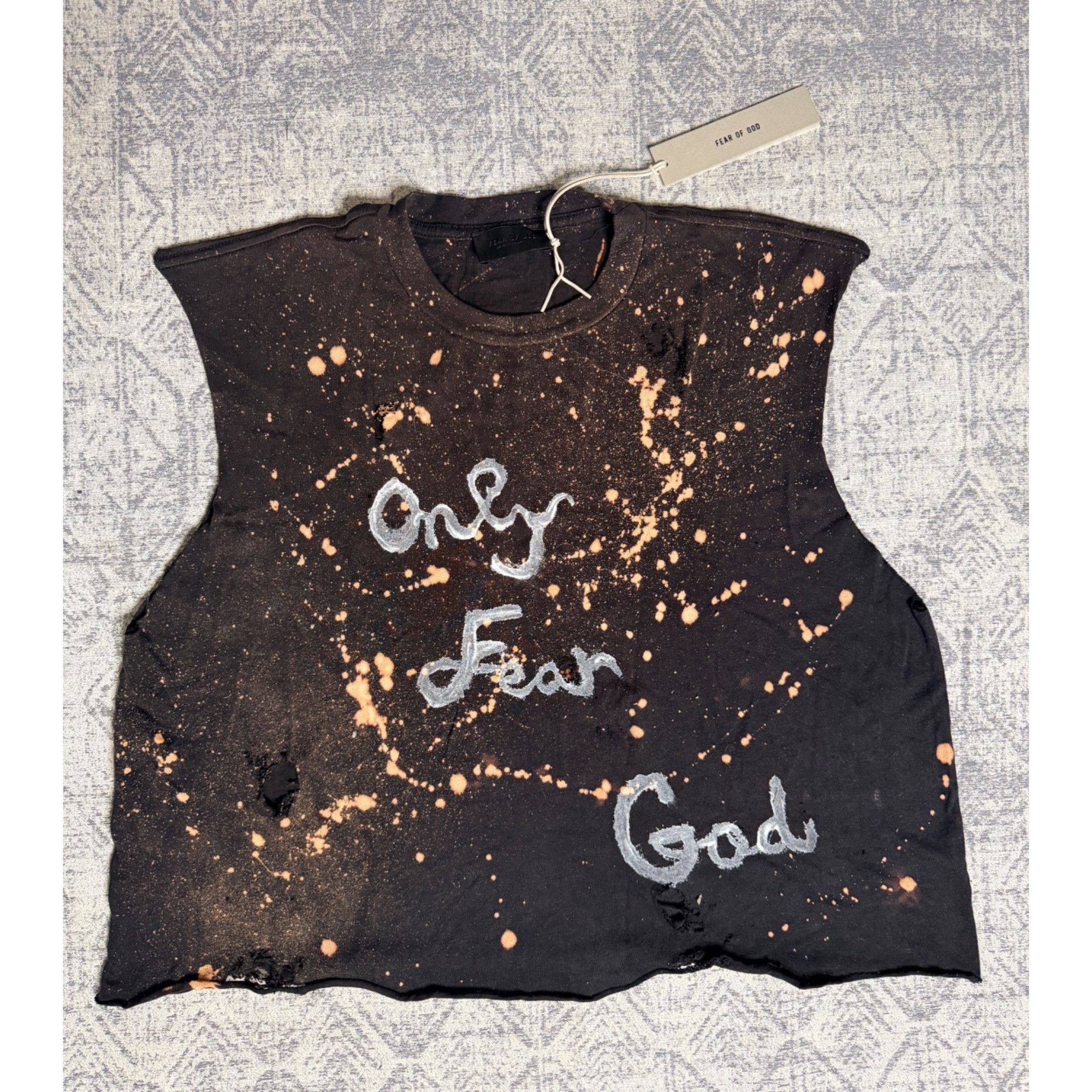 Fear of God × RRR-123 FEAR OF GOD INRI Cut Off Tee | Grailed