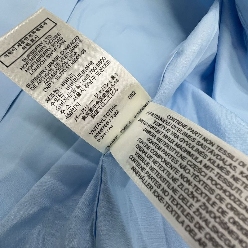 Burberry Burberry Blue Long Sleeve Button-Up Shirt 0079 Size US M / EU 48-50 / 2 - 1 Thumbnail