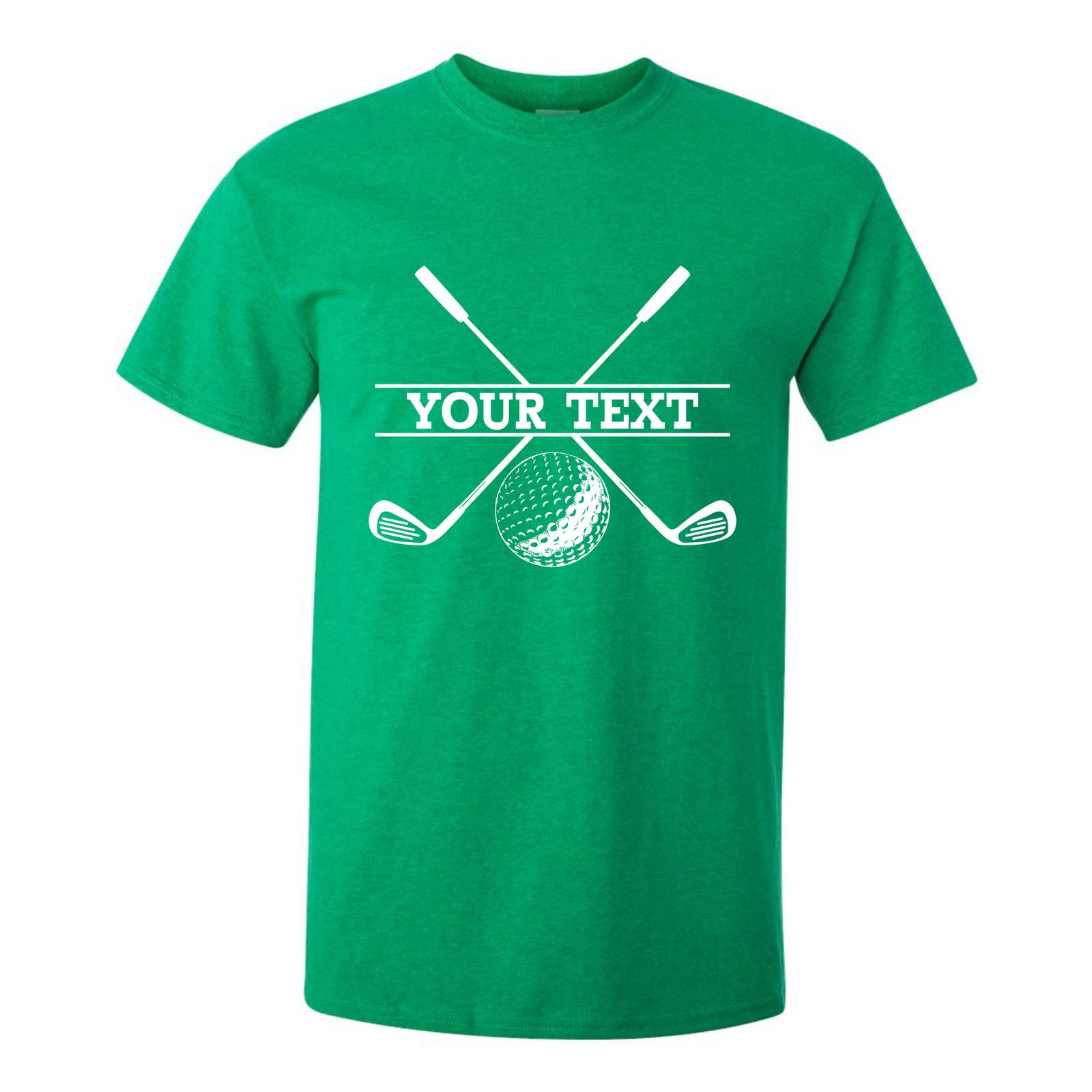 Gildan Personalized Golf Ball Crossed Clubs YOUR NAME T-Shirt Size US L / EU 52-54 / 3 - 20 Thumbnail