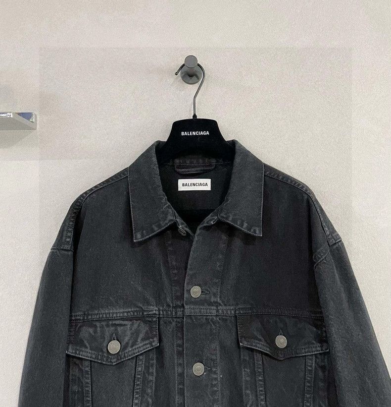 Balenciaga Balenciaga size 34 Black Diamond Studs Denim Jacket Size S / US 4 / IT 40 - 4 Thumbnail