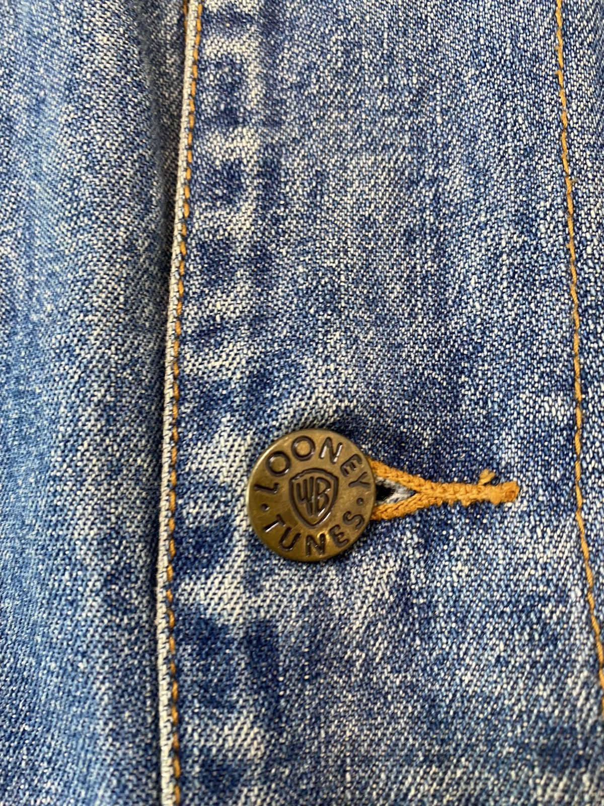 Other Looney Tones sweatshirt jacket, L, blue/black denim, used Size US L / EU 52-54 / 3 - 8 Thumbnail