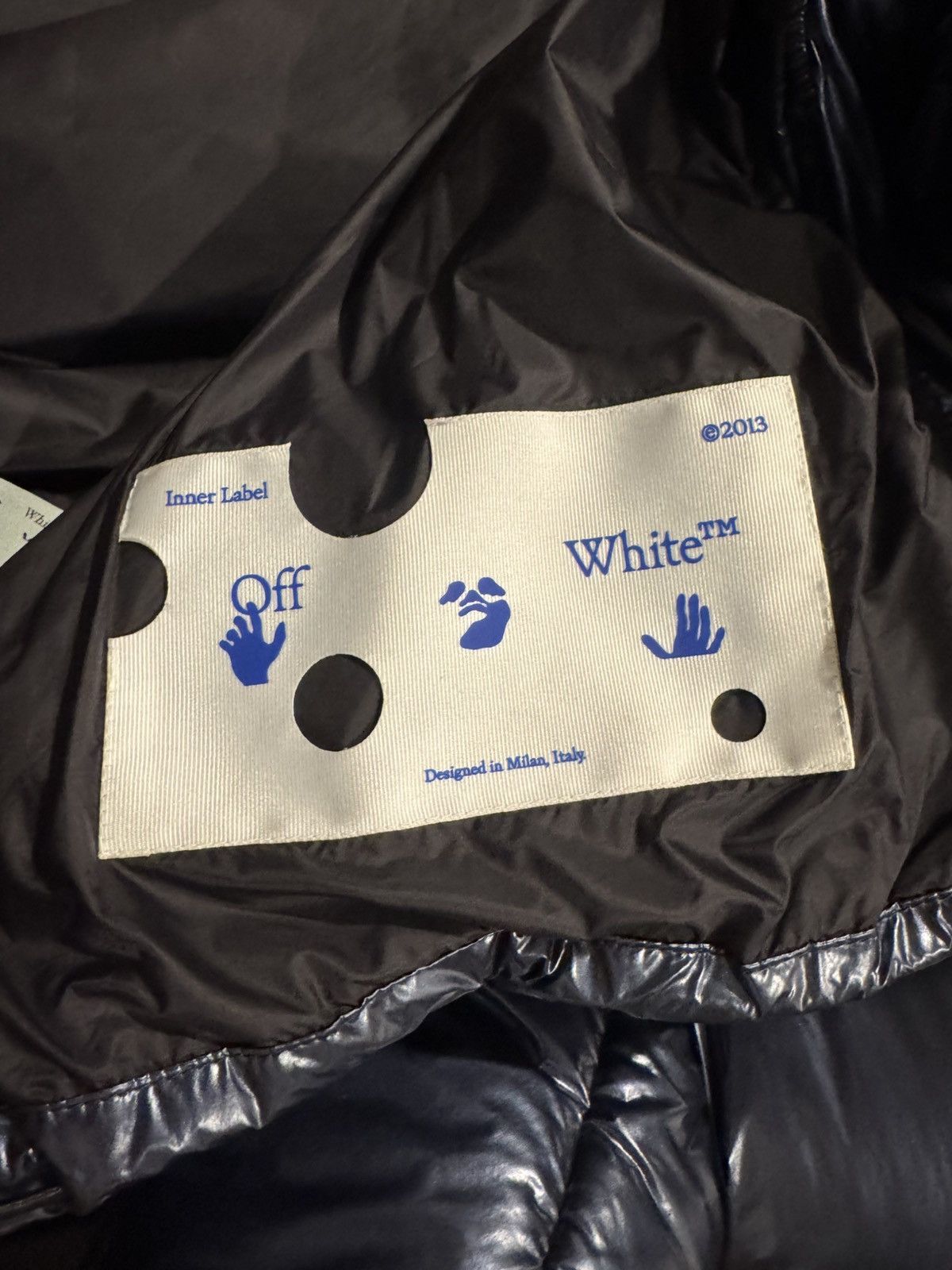 Off-White Off-White Metallic Puffer Jacket - Blue/Silver/Black - Small Size US S / EU 44-46 / 1 - 6 Thumbnail