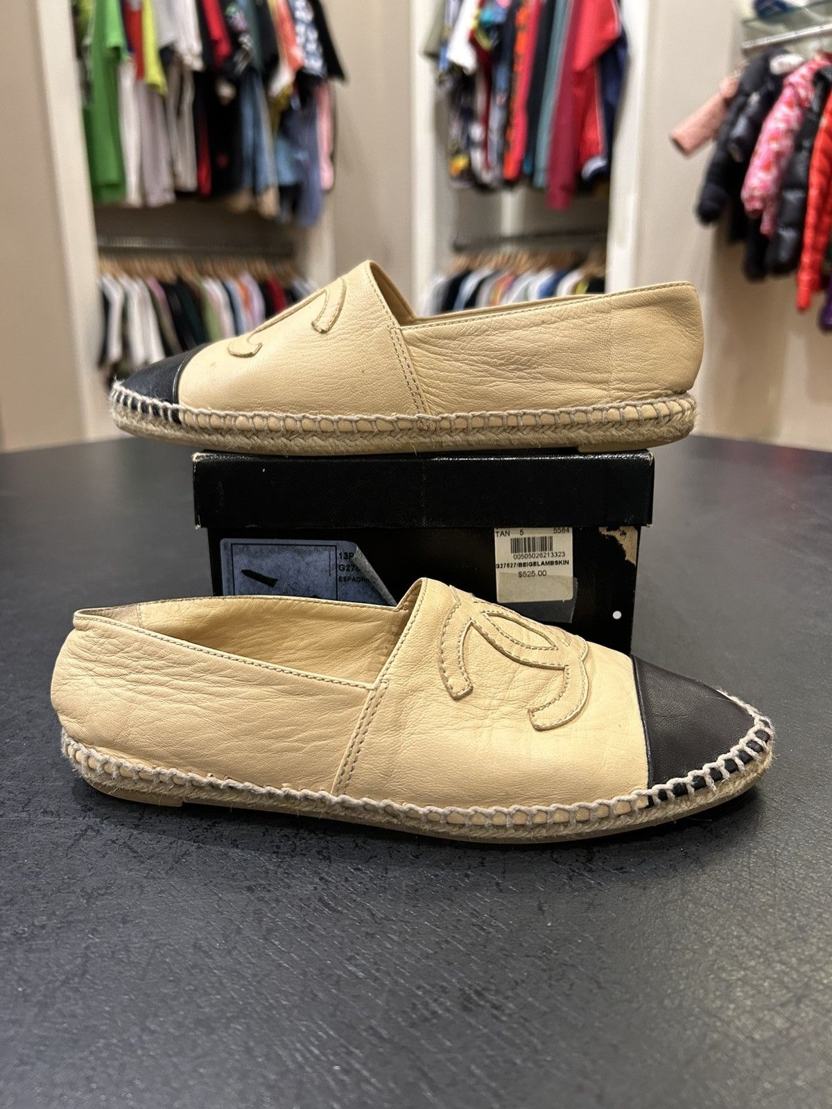 Chanel Chanel Leather Flats Size US 5 / IT 35 - 1 Thumbnail