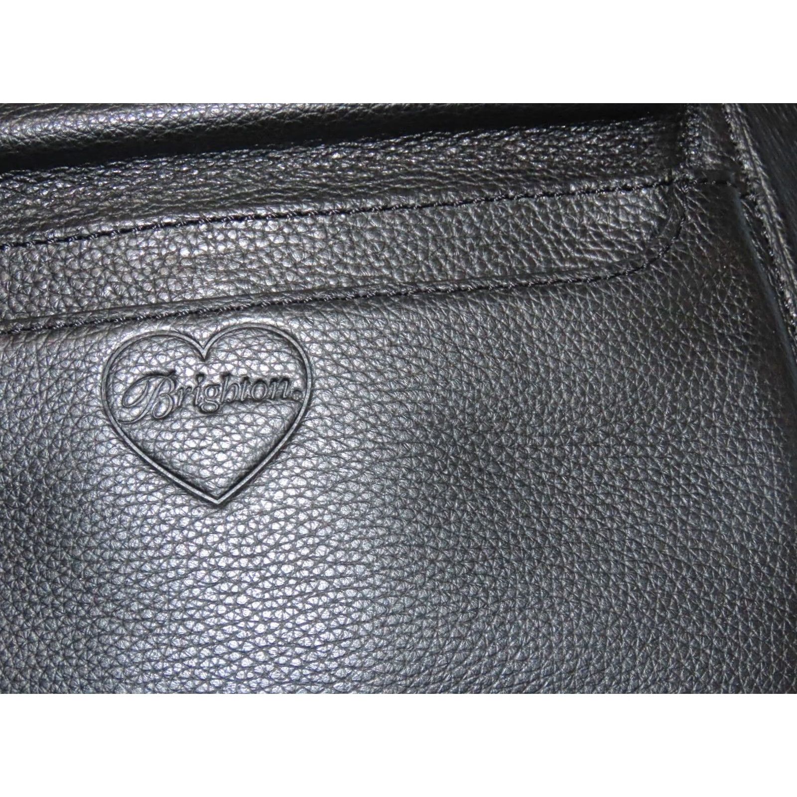 Brighton Brighton Bennett Snappy Black Crossbody Purse Bag Changeable Flap Leather Zip PEBBLED Silver Hardware Women Medium” Size ONE SIZE - 6 Thumbnail