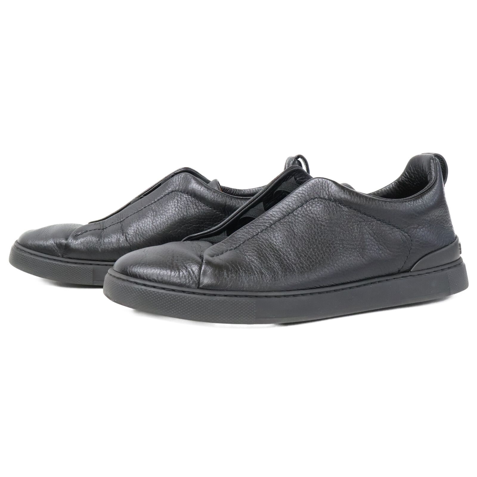 Other Zegna Zegna Triple Stitch Leather Sneakers Leather Shoes S46672 DUTY FREE for USA Size ONE SIZE - 1 Thumbnail
