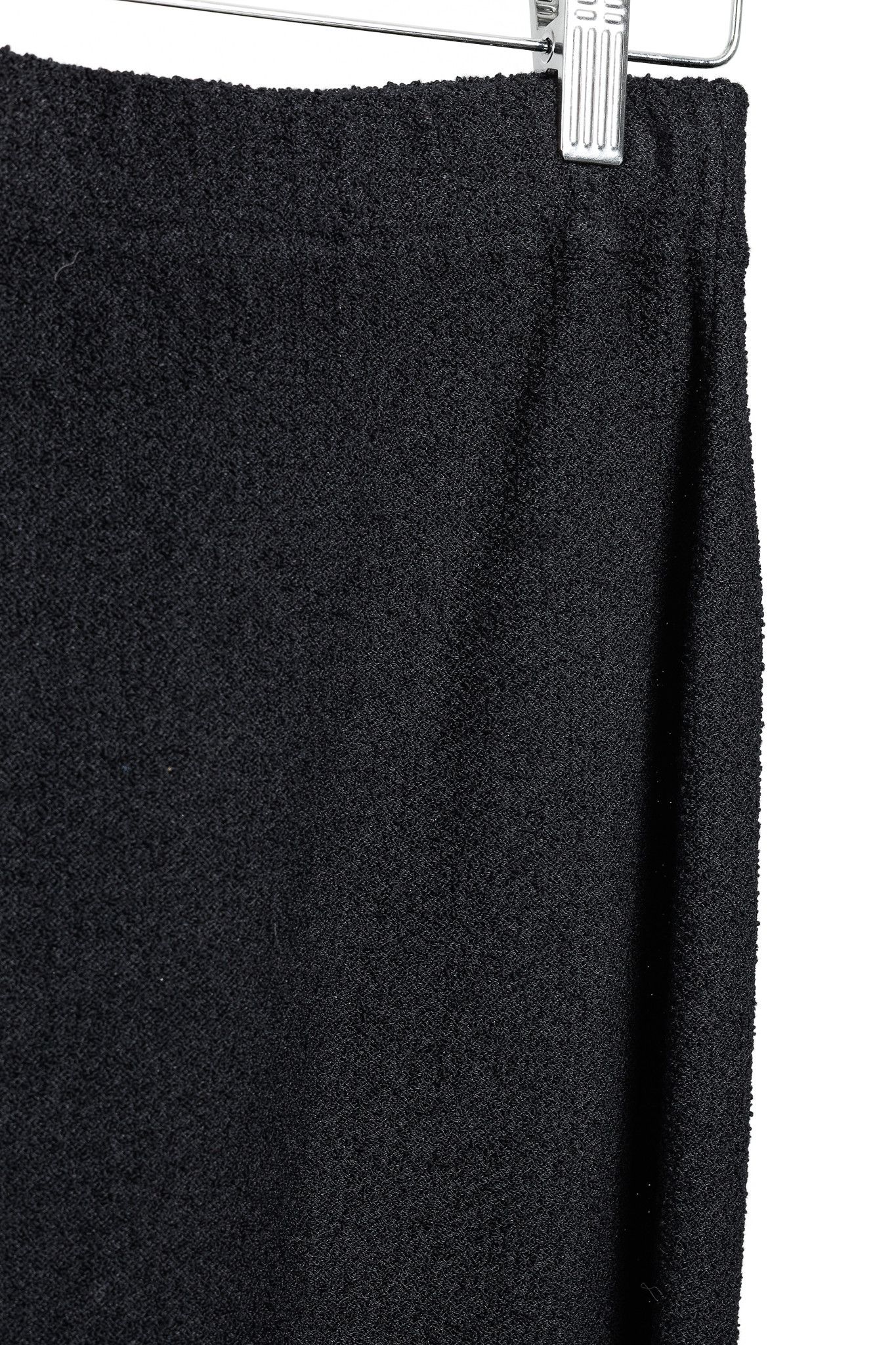 St. John St. John Fringe Hem Black Knit Skirt Size 26" / US 2 / IT 38 - 3 Thumbnail