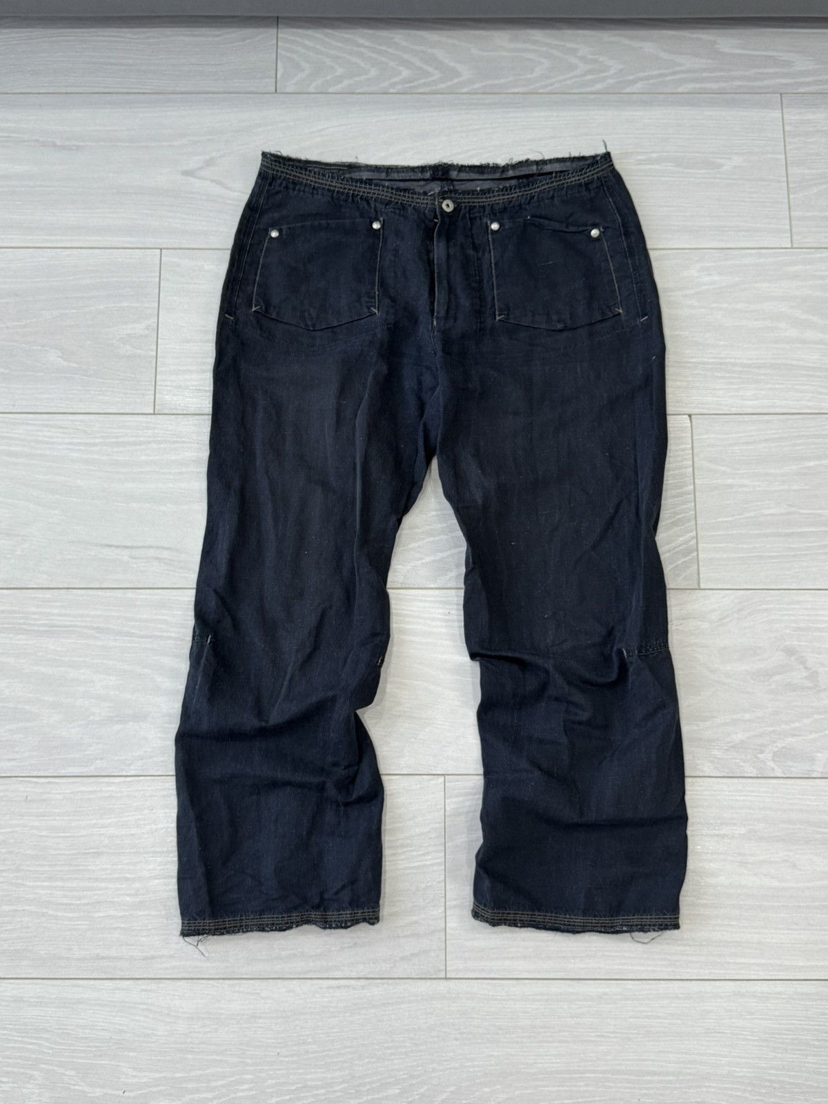 Marithe + Francois Girbaud Marithe Francois Girbaud Linen Glamour Design Luxury Pants Size 34" / US 12 / IT 48 - 1 Thumbnail