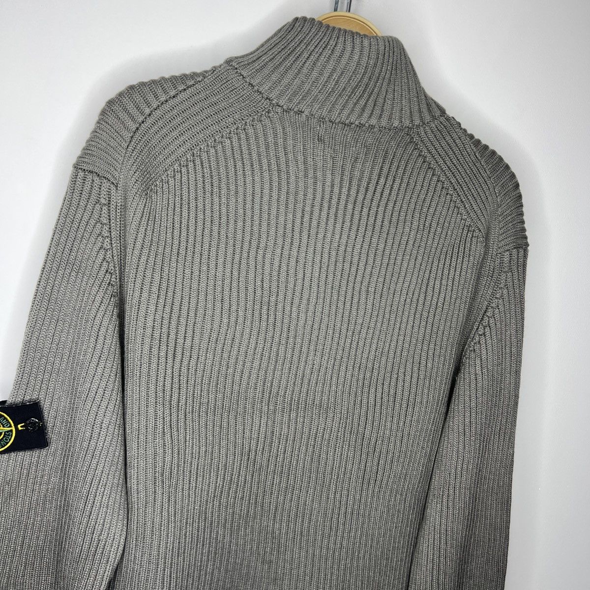 Stone Island × Vintage Vintage Stone Island Sweater Jumper Knitwear Wool Grey Rib Size US L / EU 52-54 / 3 - 13 Thumbnail