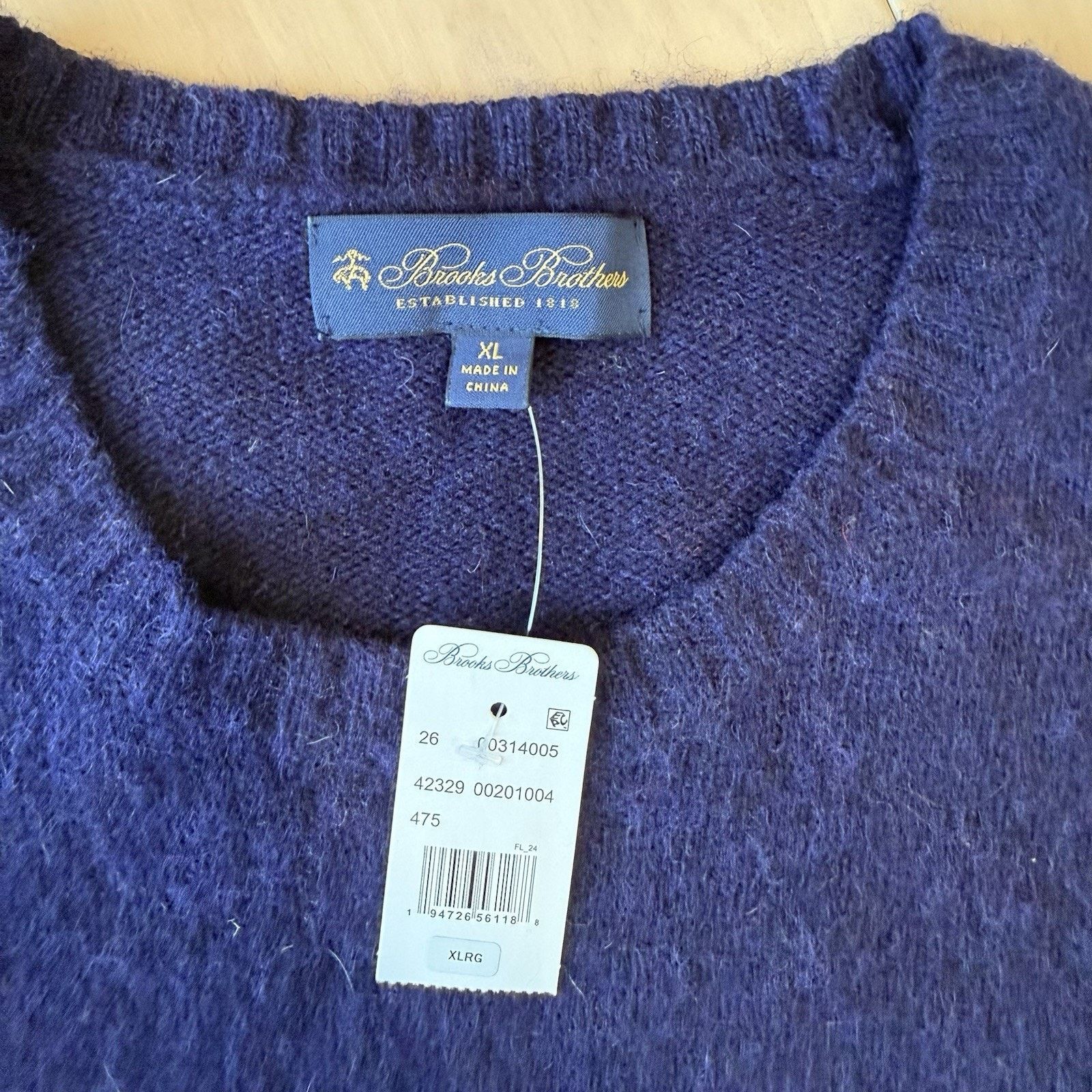 Brooks Brothers Brooks Brothers Sweater XL Navy Red Striped Wool Pullover Size US XL / EU 56 / 4 - 8 Thumbnail