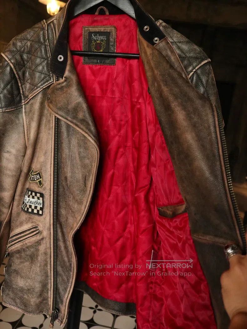 Schott Schott Erase motorcycle cable-stayed leather jacket Size US L / EU 52-54 / 3 - 8 Thumbnail