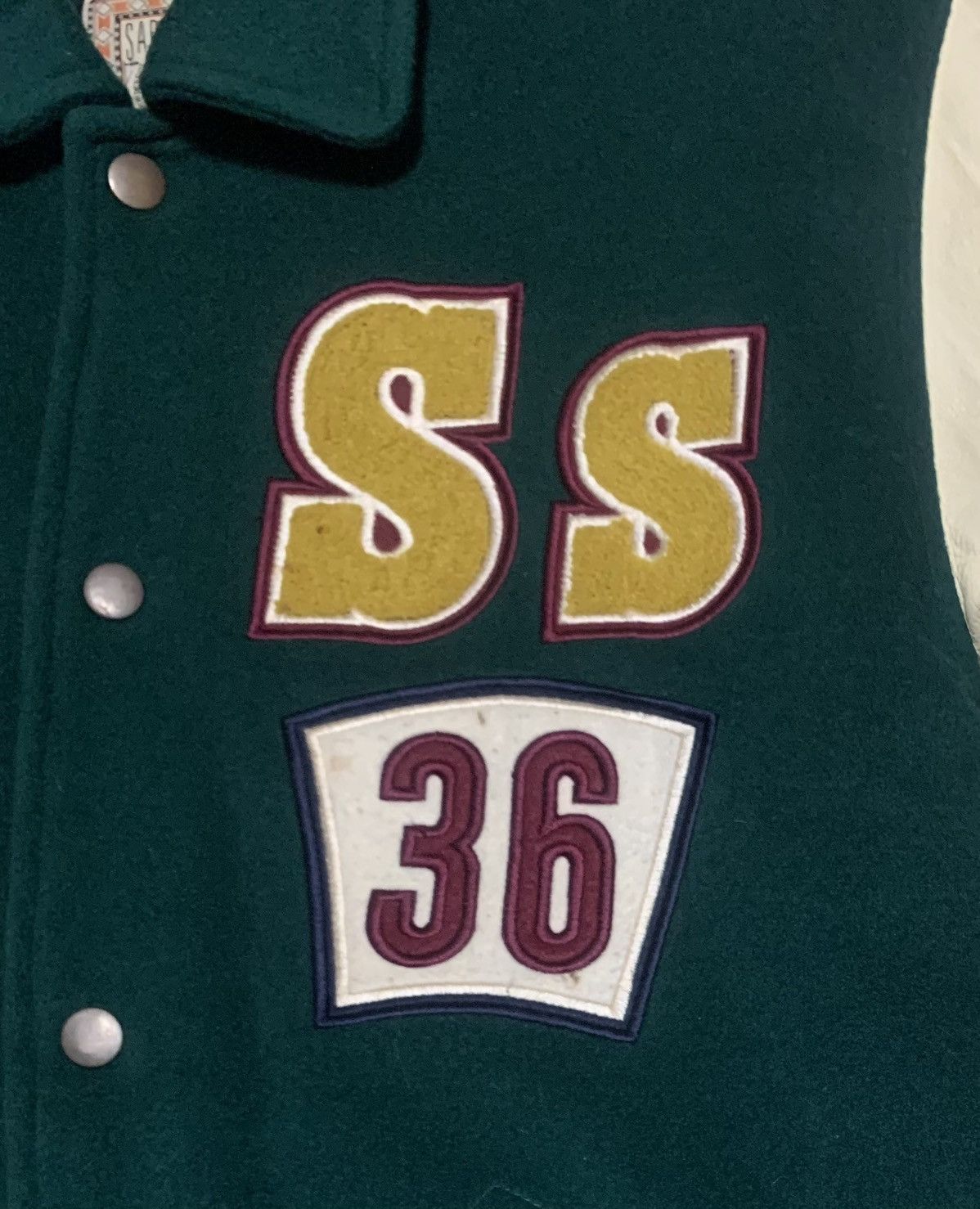 Japanese Brand Vintage 90s Saburoku Wool Varsity Jacket Size US M / EU 48-50 / 2 - 4 Thumbnail