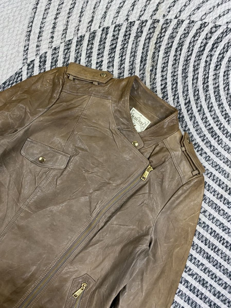BEANPOLE Vintage BEANPOLE Ladies Brown Leather Bikers Jacket Size S / US 4 / IT 40 - 7 Thumbnail