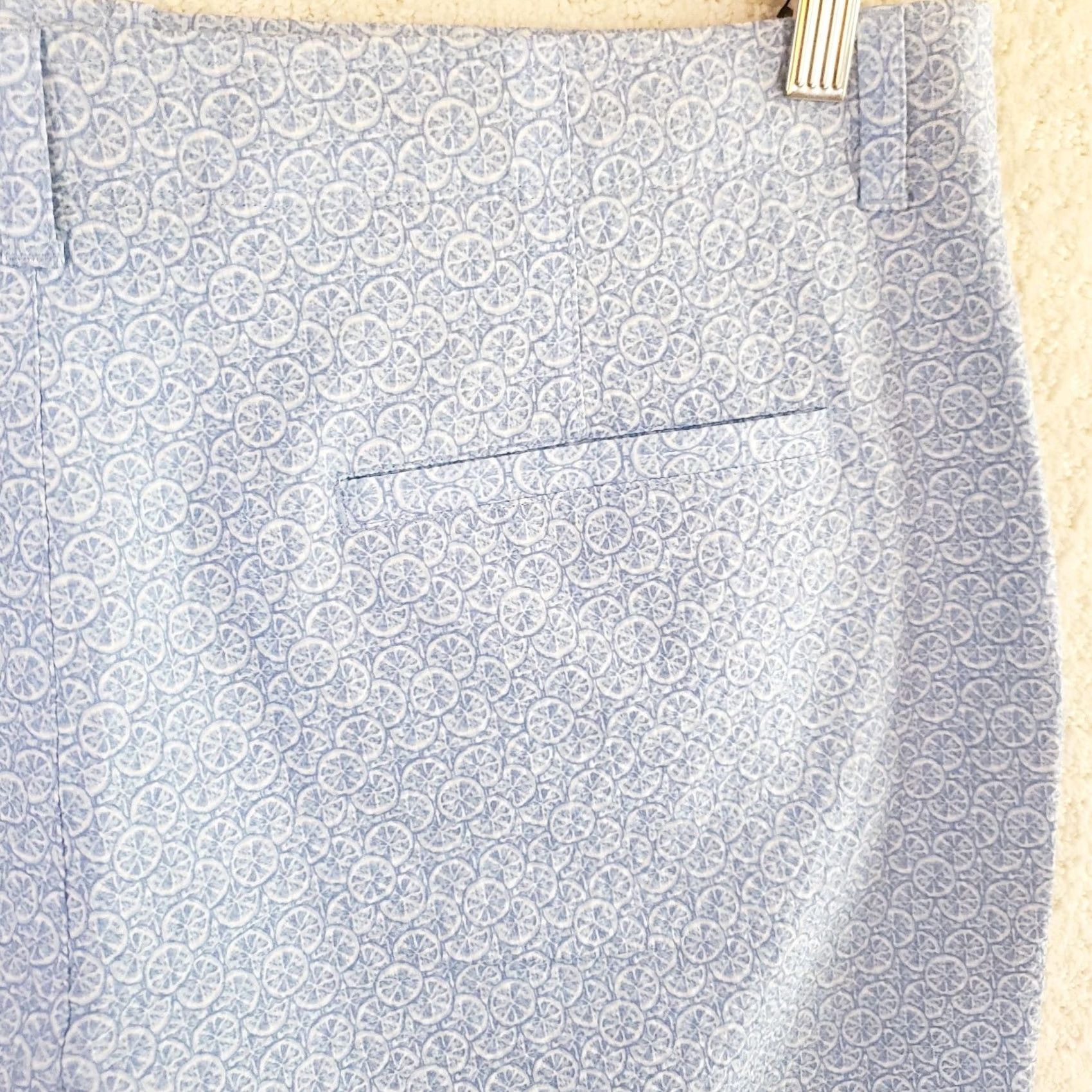 Vintage Pro Tour Mens 38x10 Blue Geometric Polyester Shorts Stretch Chino Casual Golf 10 Inseam Zip Flat Front Mid Rise Mens Size US 38 / EU 54 - 7 Thumbnail