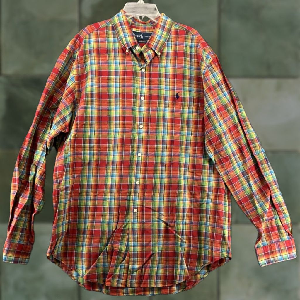 Ralph Lauren Ralph Lauren Men's Button-Down Shirt L Multicolor Plaid Classic Fit Casual Size US L / EU 52-54 / 3 - 1 Thumbnail