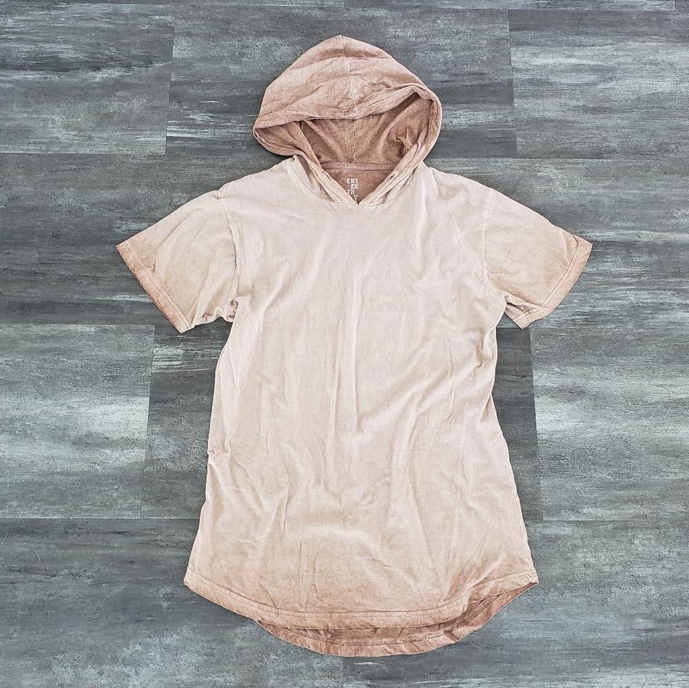 Designer Chocolate Faded ETV Hooded Short Sleeve Size US XL / EU 56 / 4 - 1 Thumbnail